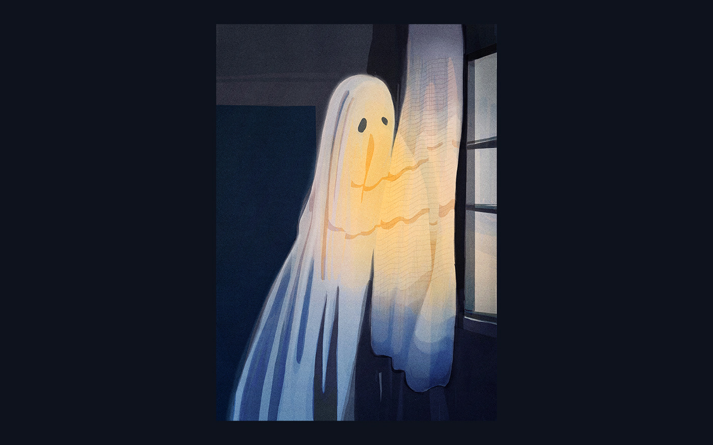 a ghost story editorial Editorial Illustration film illustration ghost haunted magazine Magazine illustration prologue magazine