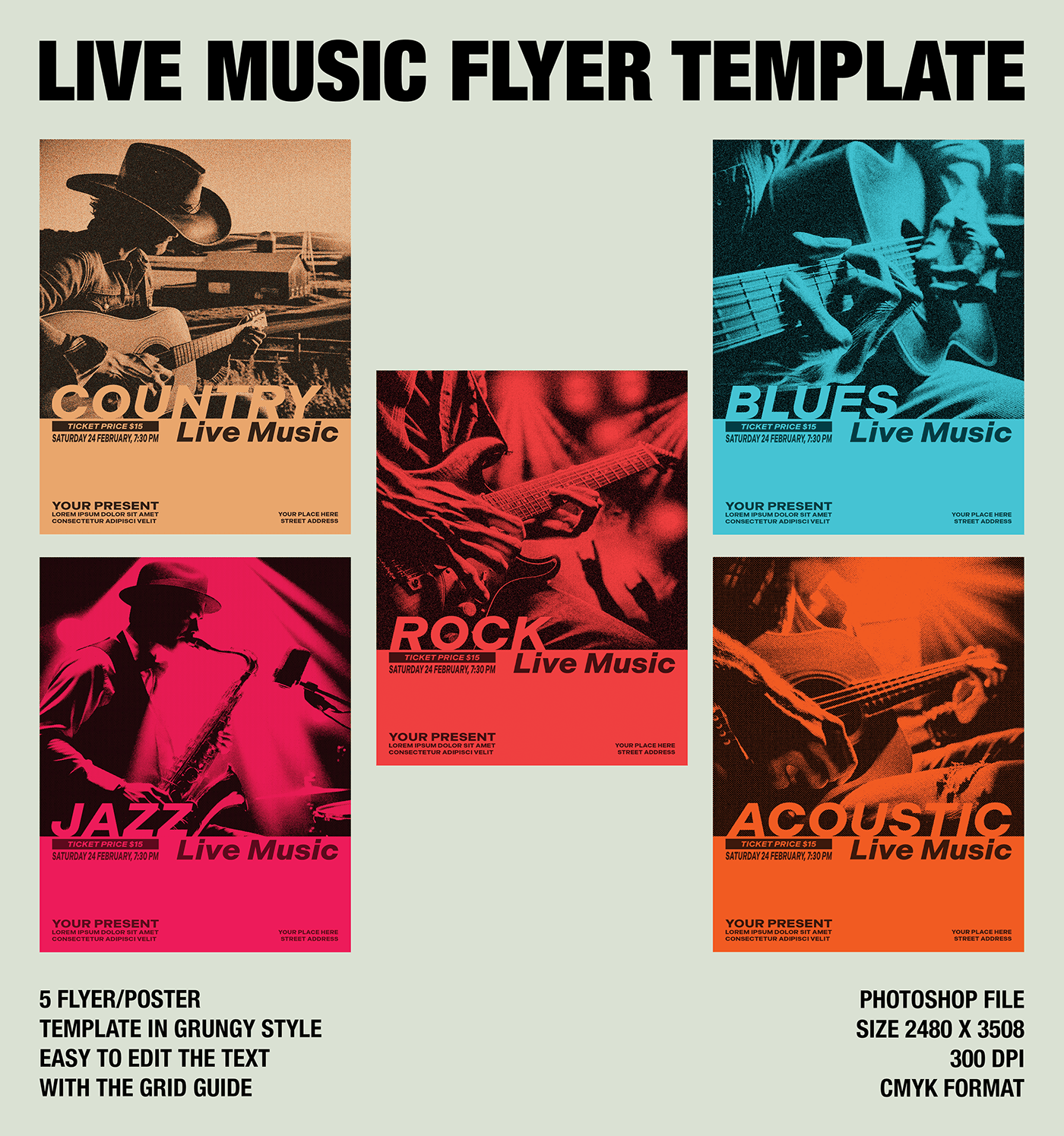 poster flyer music poster music flyer psd flyer psd template poster template flyer template live music gig poster