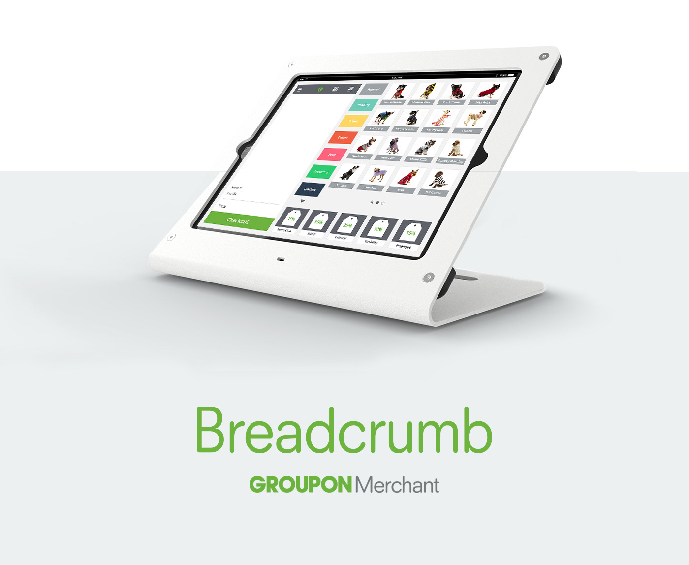 Breadcrumb pos redesign point of sales groupon interface design User Experince merchant facing