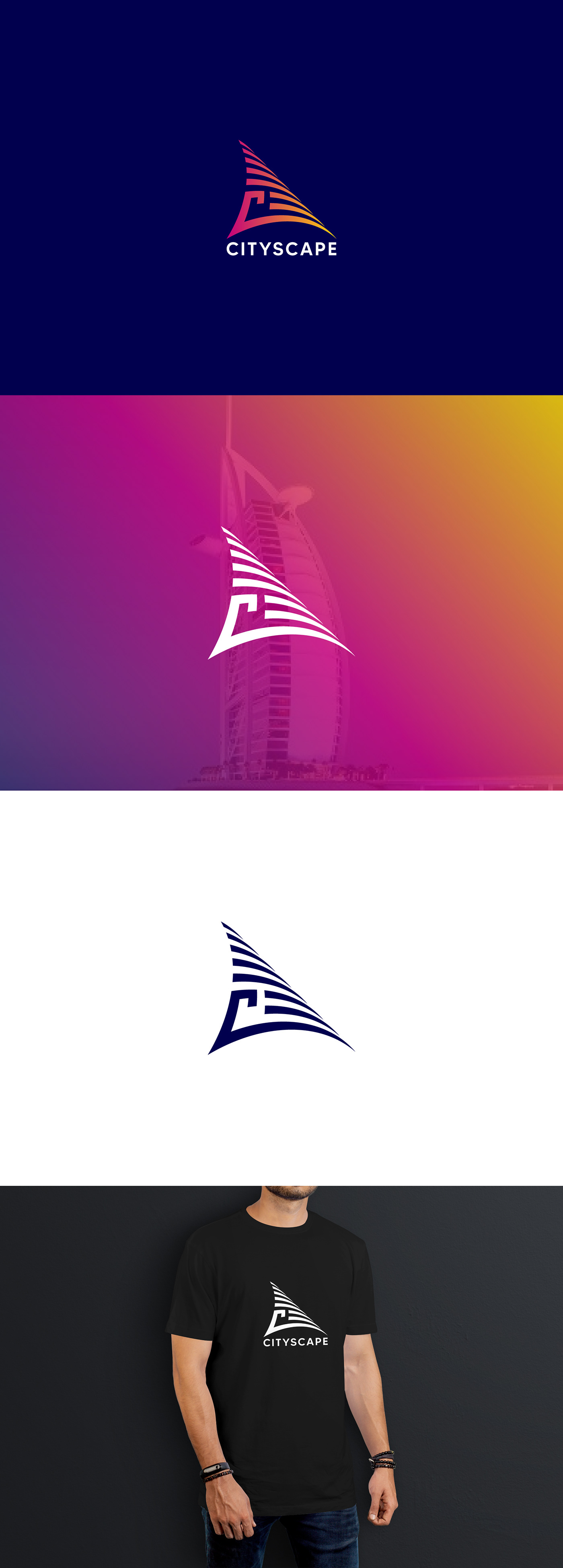 3D building C letter logo Clothing dubai Emarat Icon Logo Design logos monogram