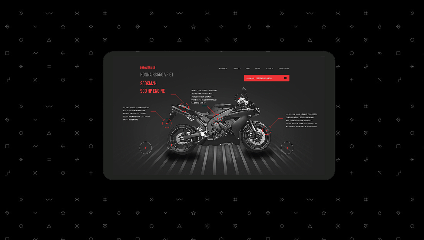 Bike daily challenge black colors motors UI ux photoshop key visual branding  Brand.