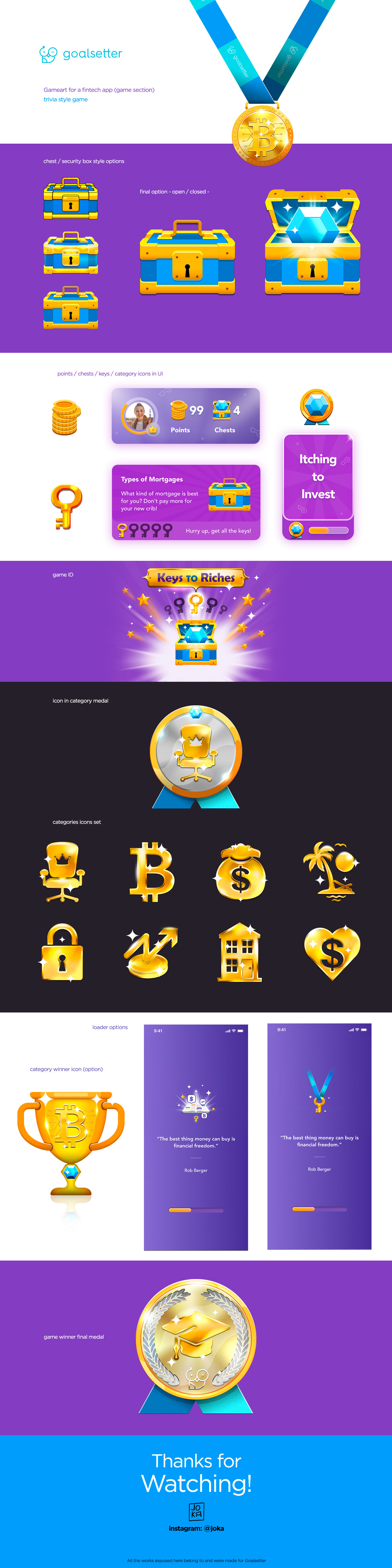 branding  cofre design game gamification gold icons identity UI
