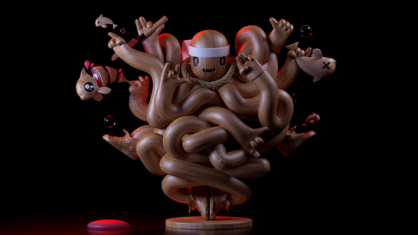 3D art toy artwork Character design  cinema4d digital fine art ILLUSTRATION  product design  sculpture