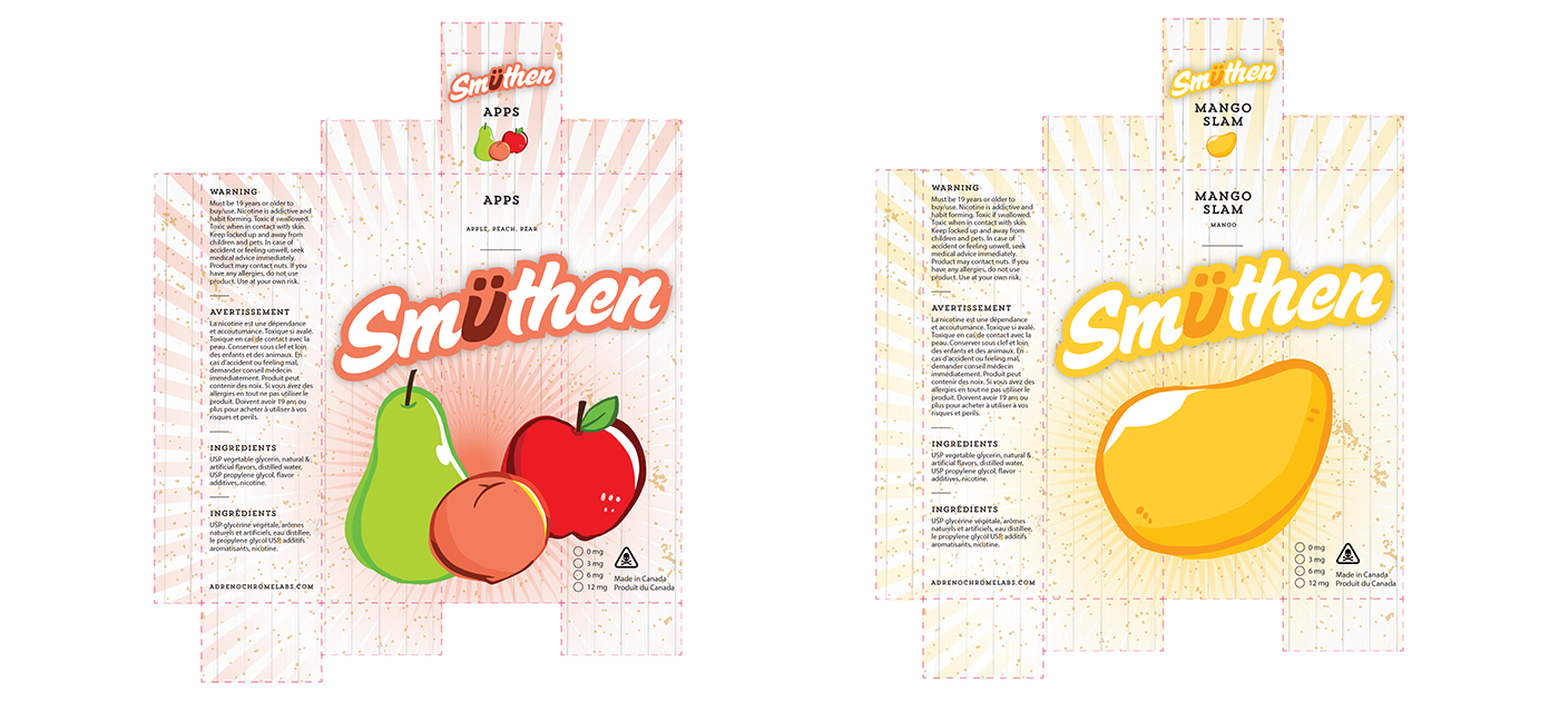 label design box packaging Food Packaging Sticker Label illustrations pin-up girls fruits vector e-juice e-liquid
