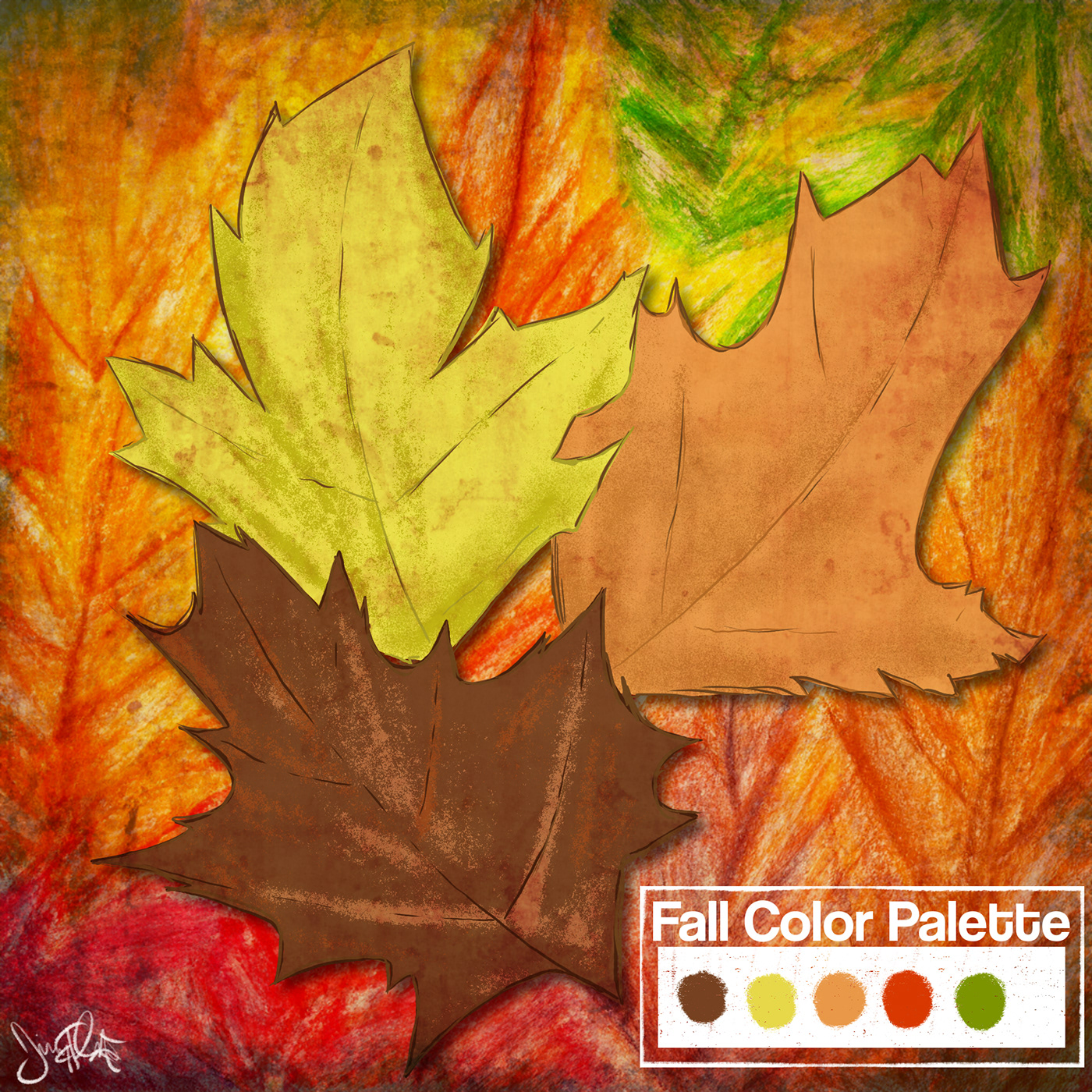 palette colors Fall autumn autumn leaves fresco photoshop Illustrator color colorpallete