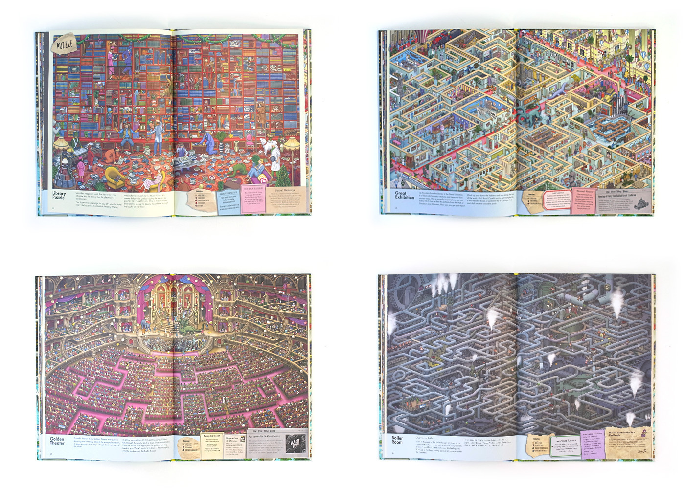 maze picturebook book ILLUSTRATION  Landscape kids detail city town art