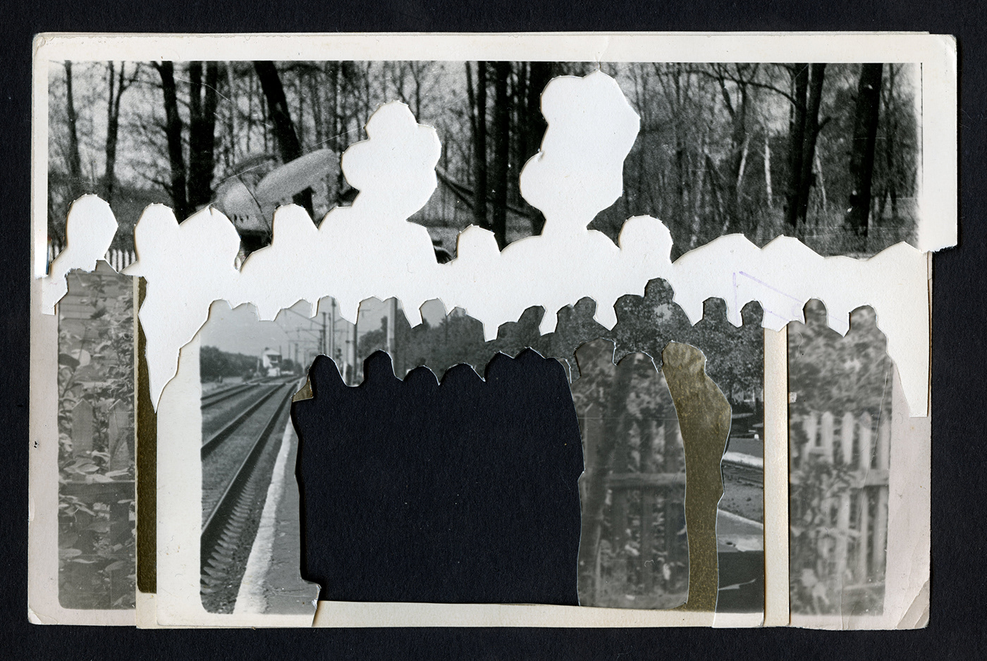 analogcollage artwork black and white collage death flea market Found photography memories photocollage ukraine