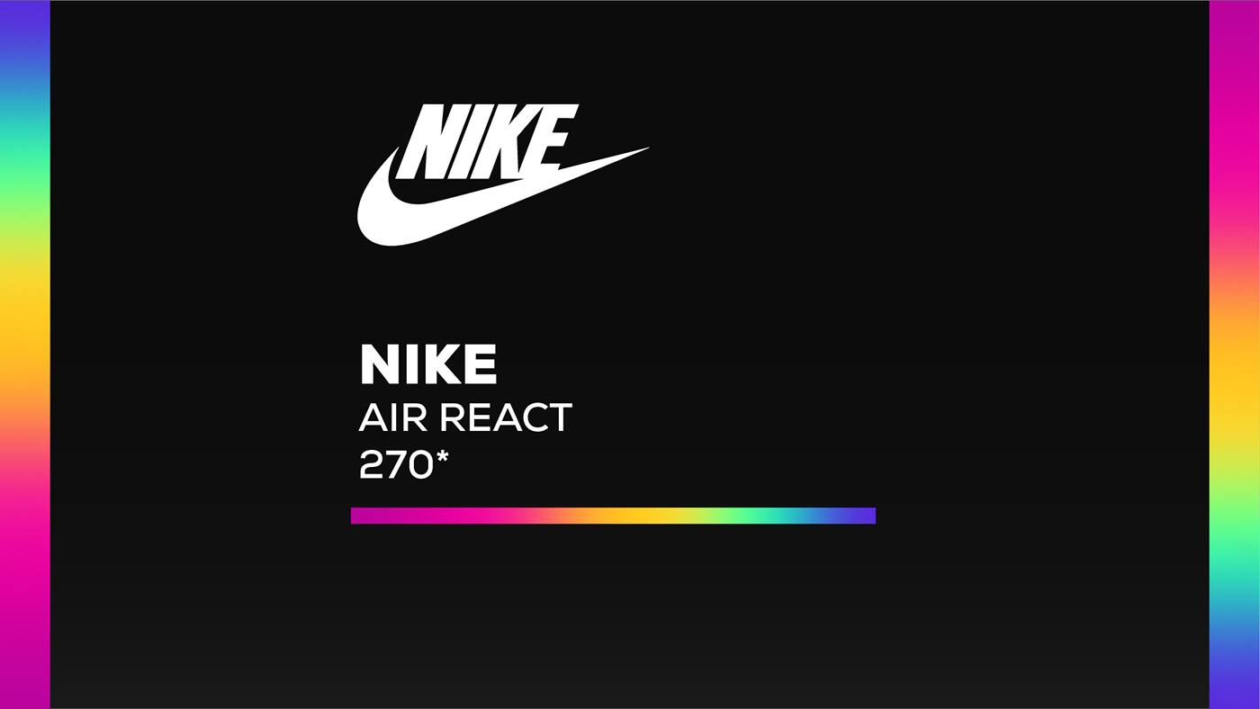 fluide Couleur degrader futuriste Nike nike react 270 Illustrator charte graphique graphic Halo