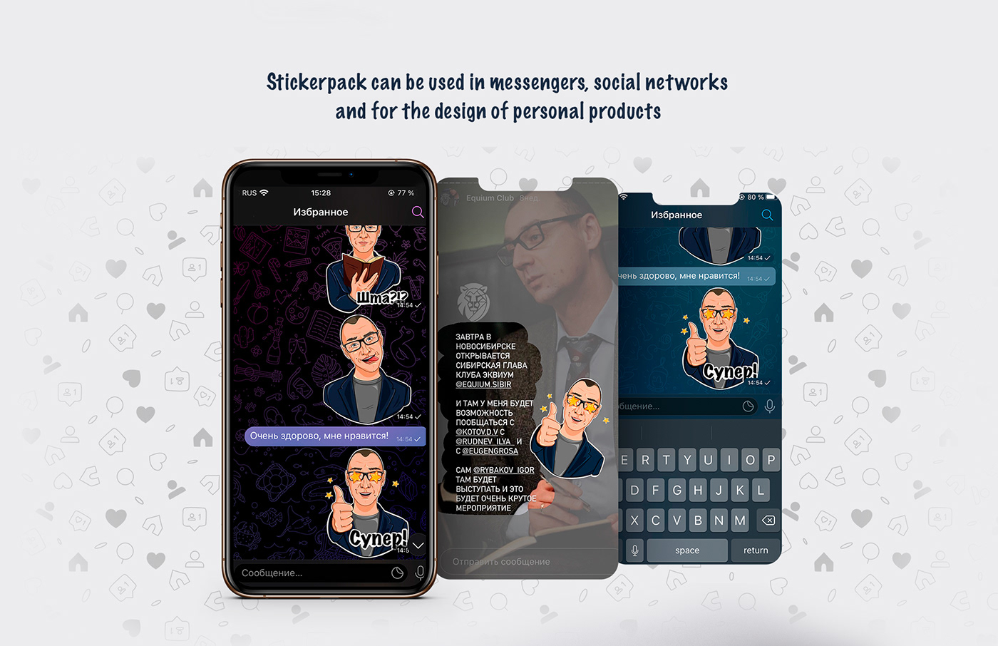 branding  cartoon Character design  Emoji emotion portrait stickers Telegram user interface Web