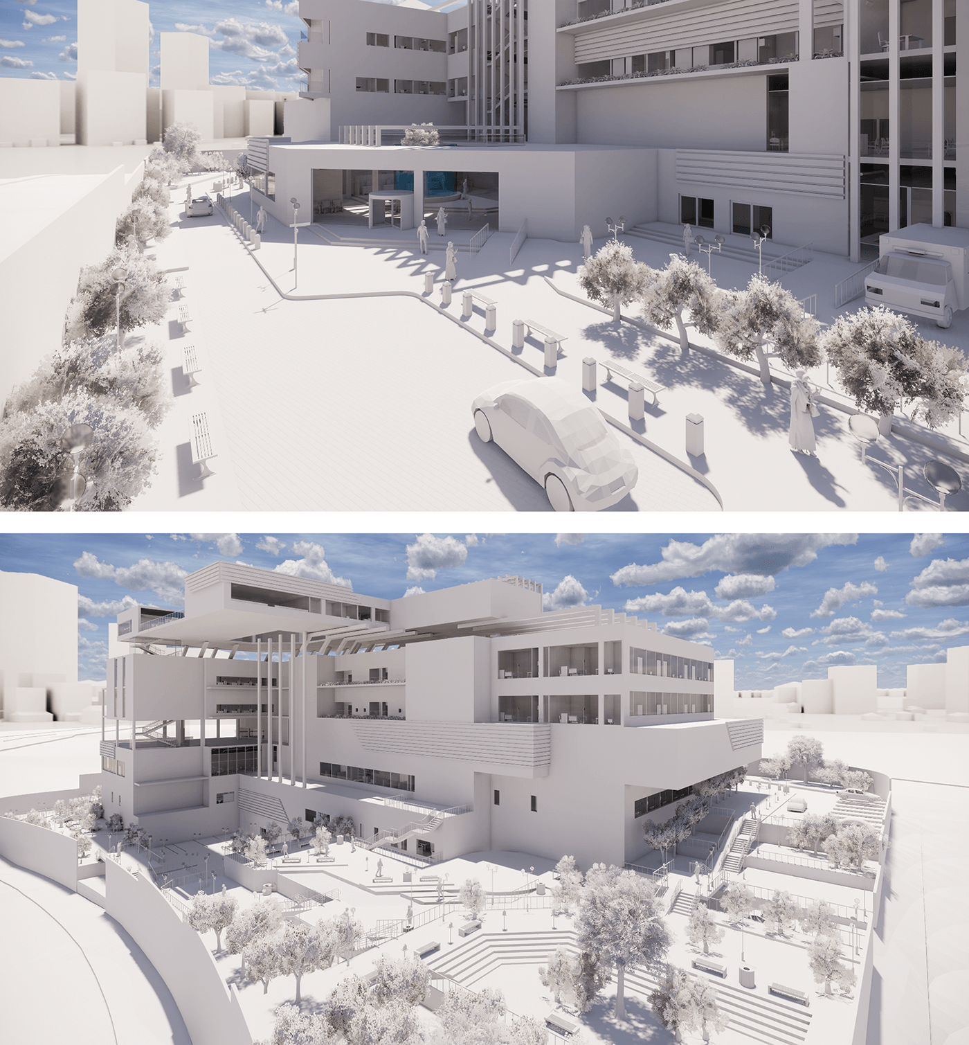 design architecture interior design  Render visualization 3D Creative Design hospital Health