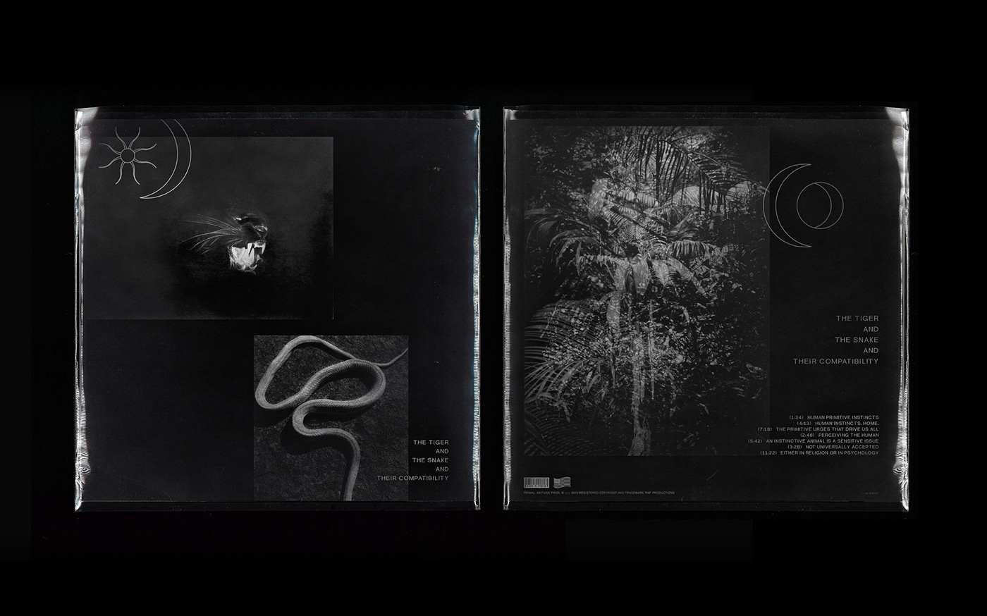 album cover snake tiger music Astrology sign concept album wrap black