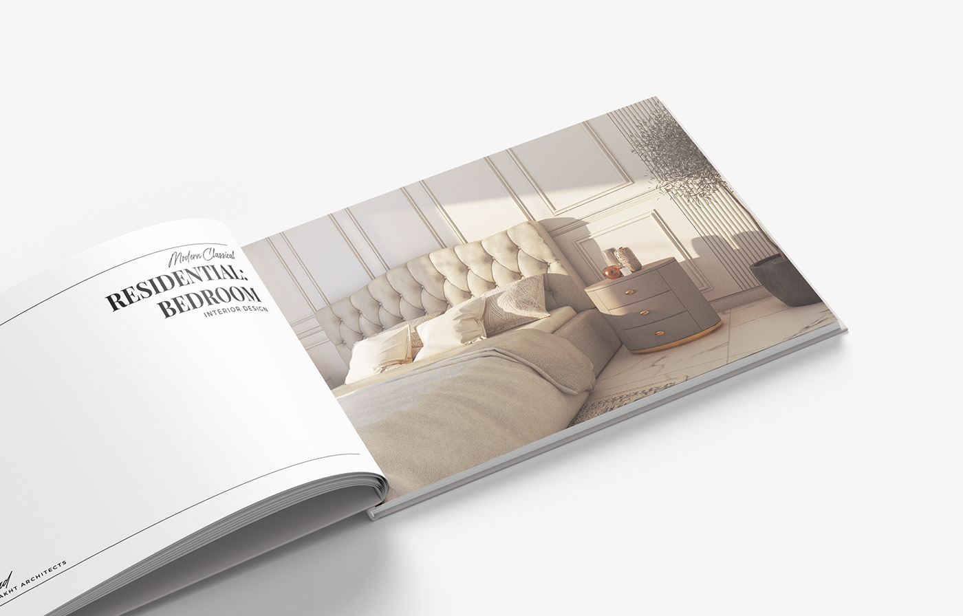 modern Classical bedroom Interior Neutral soft interior design  architecture visualization