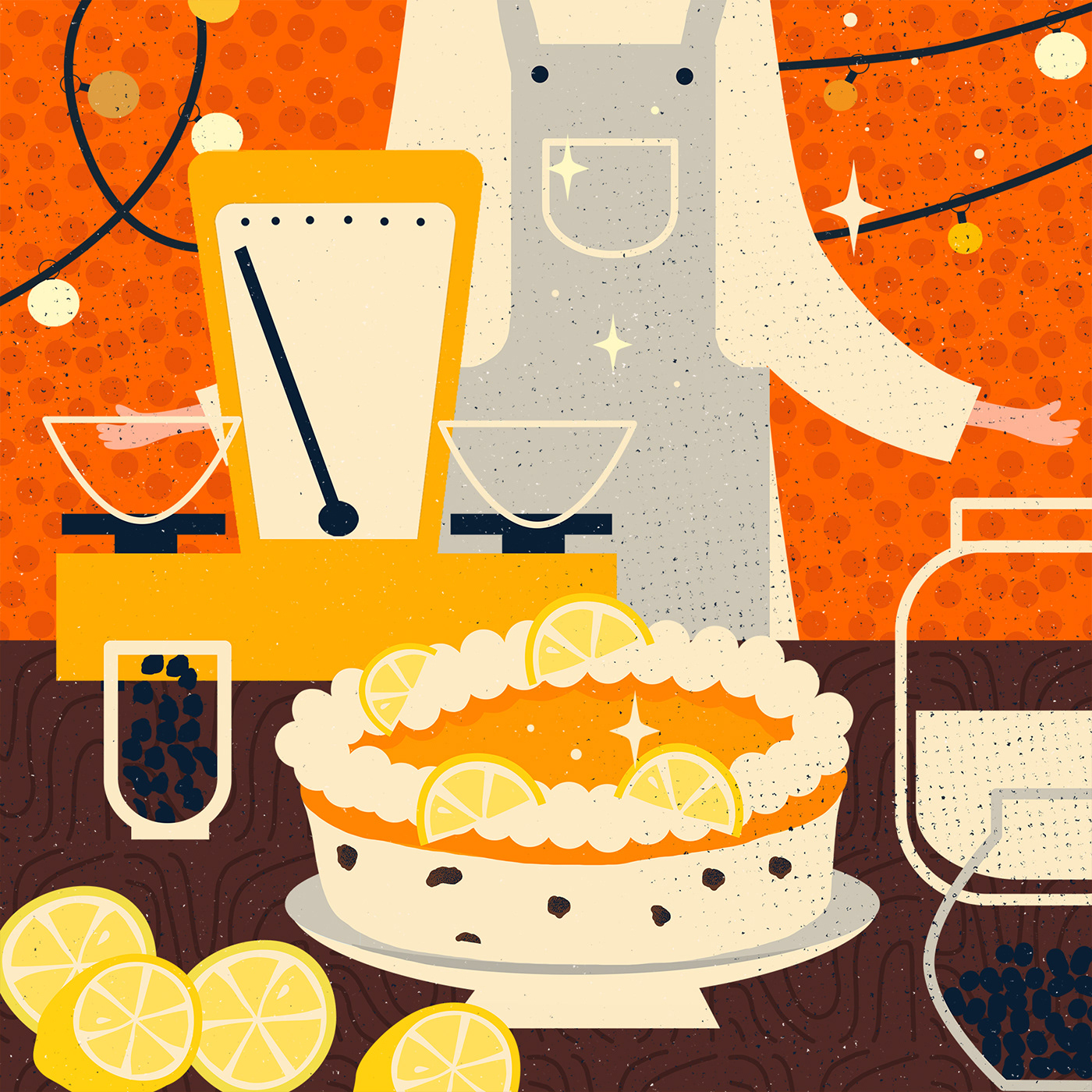 Christmas cover graphic Illustrator ilustrator intermarché martynawojciksmierska foodillustration