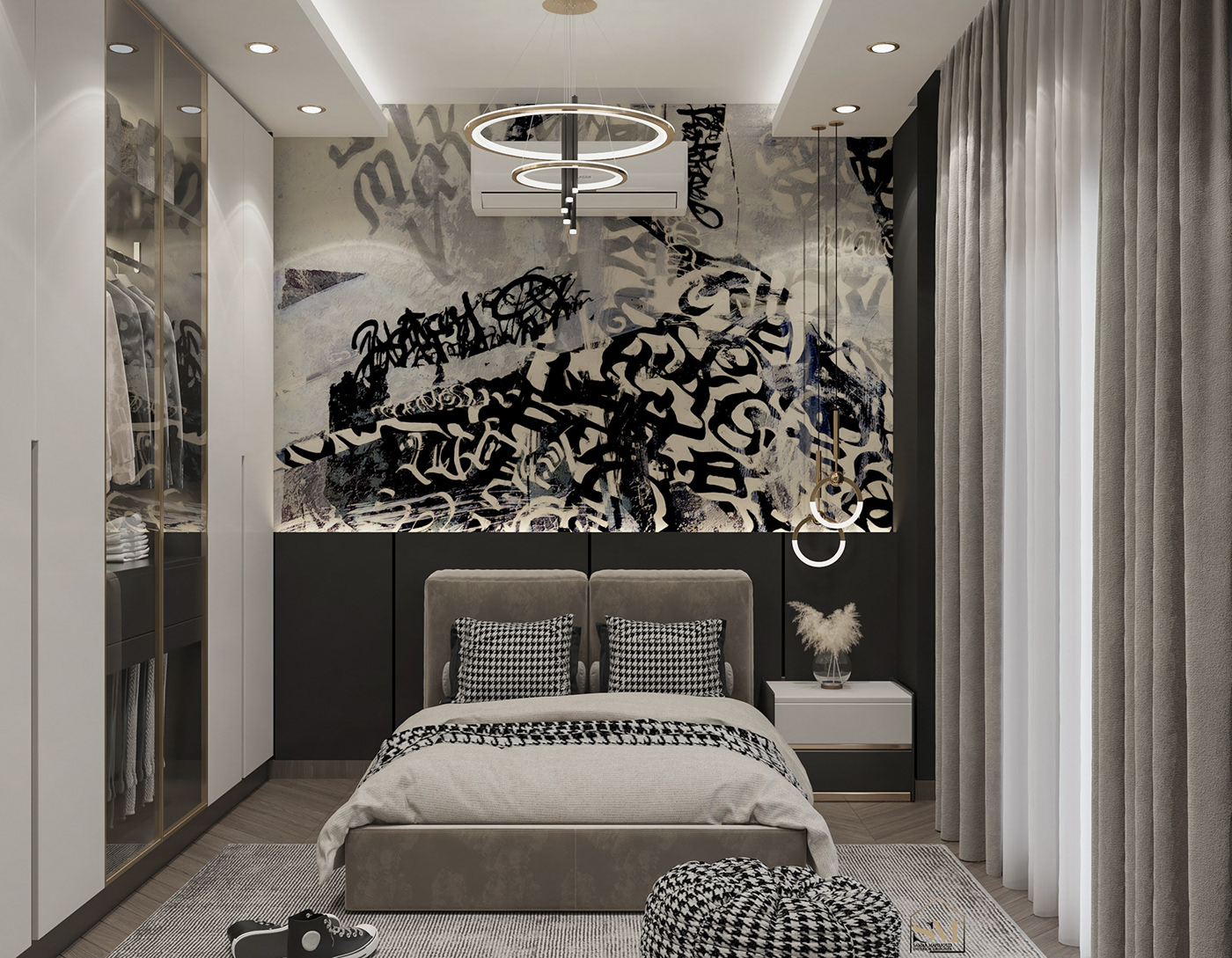 room Boy Room design interior design  visualization 3D Render modern 3ds max boy