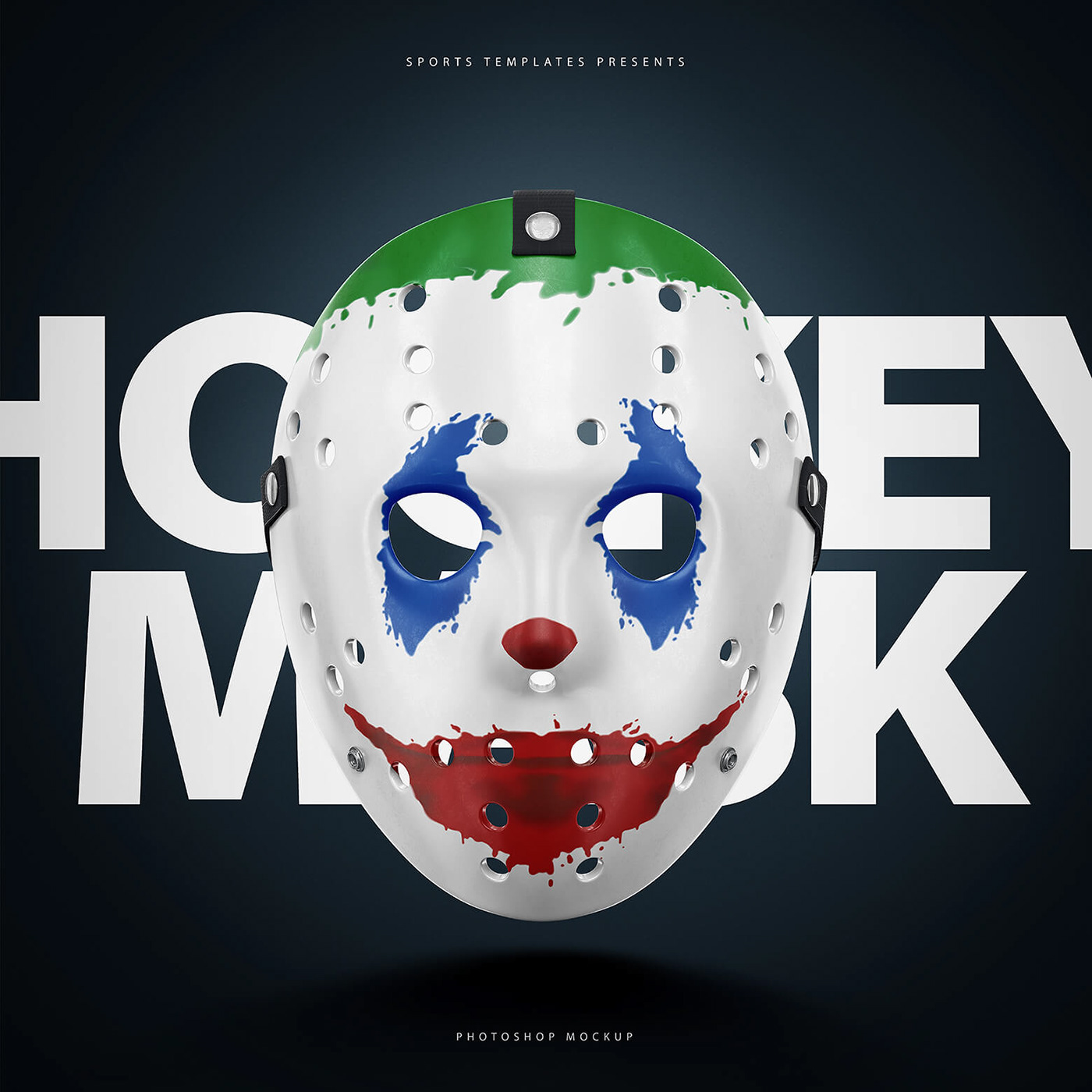 free psd template Mockup hockey Halloween Face mask hockey mask friday 13th Jason Voorhees