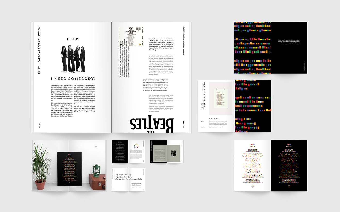 color experiment Layout editorial magazine book print art graphic cover