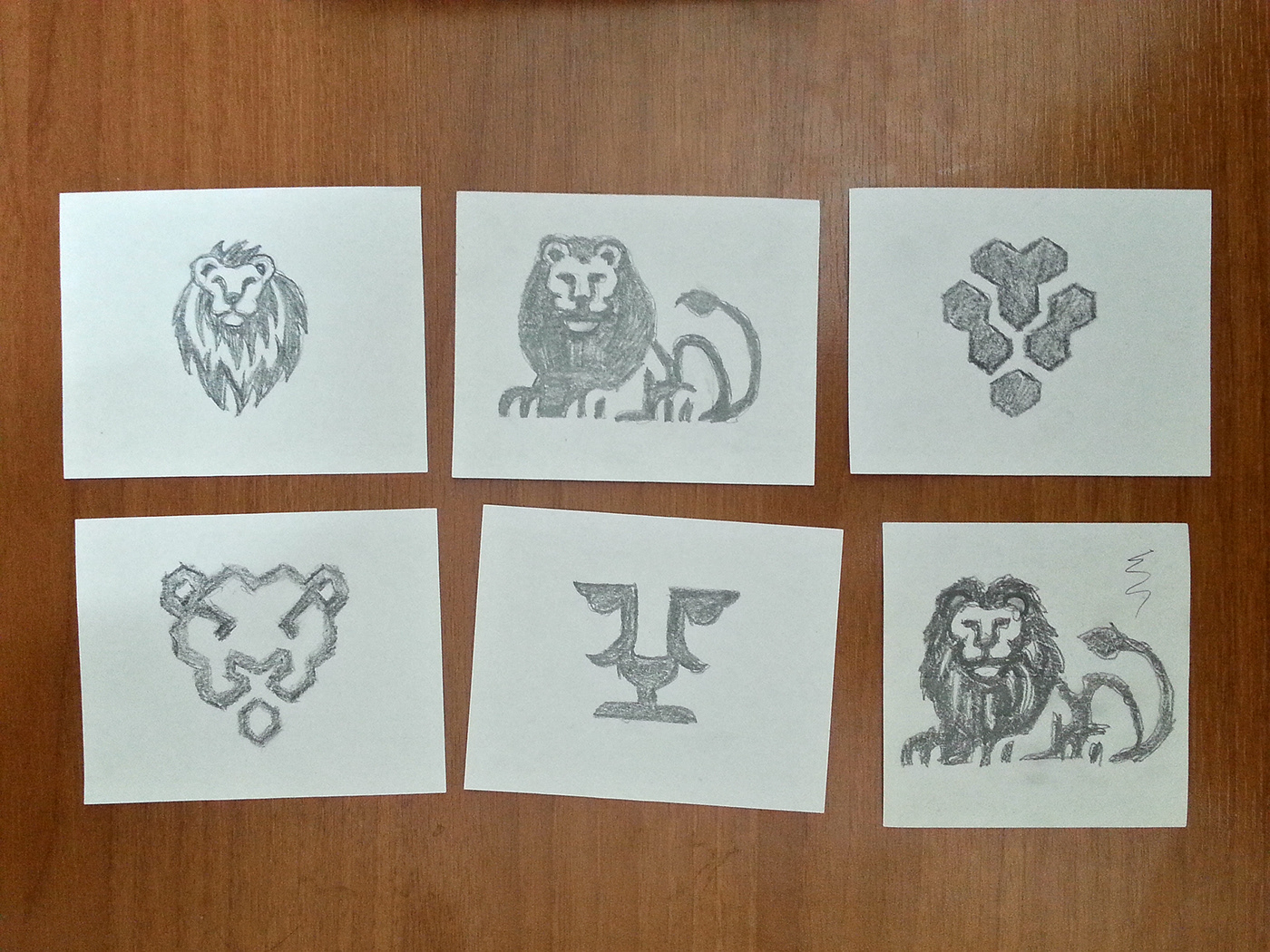 BANK lion logos sketches