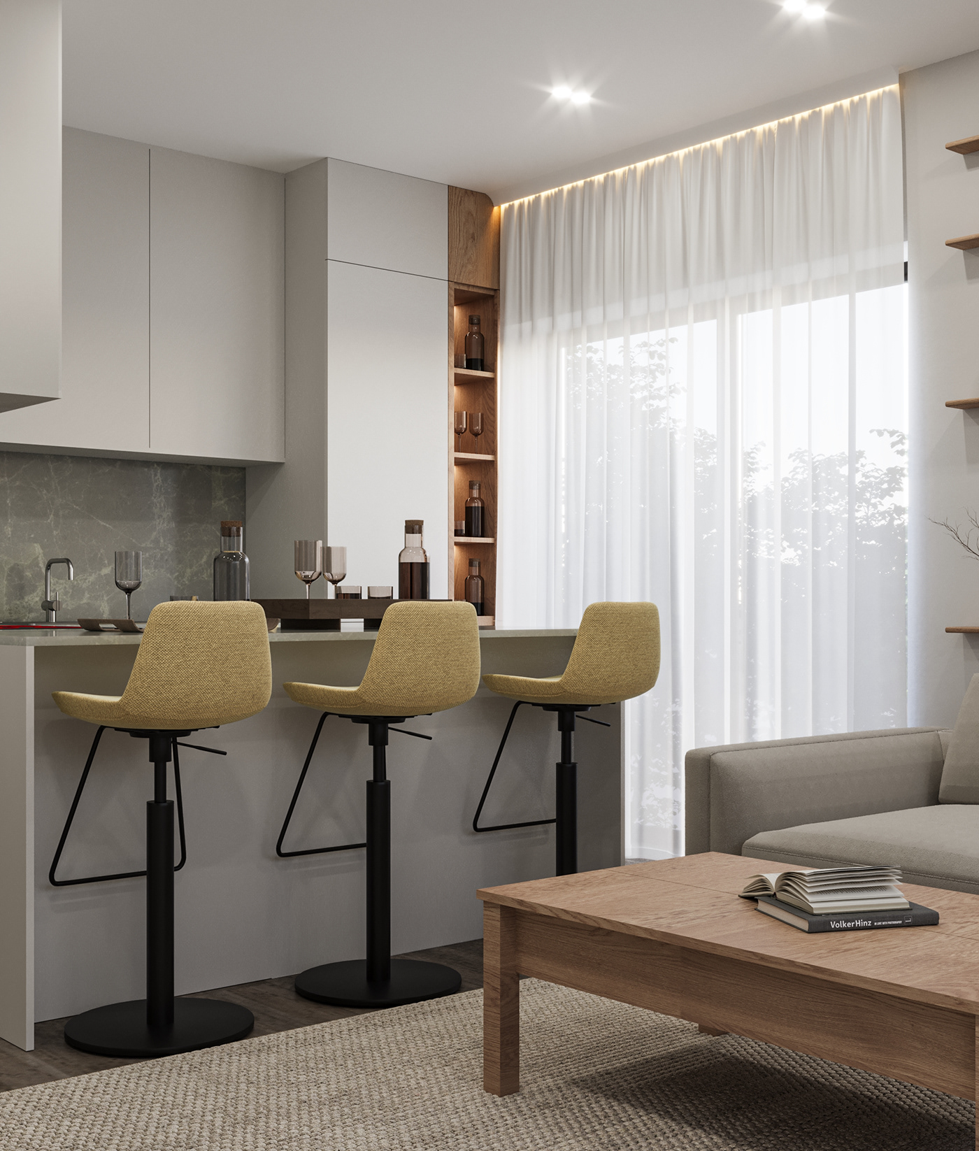 Interior apartment smallapartment functional bright clean design minimal simple modern