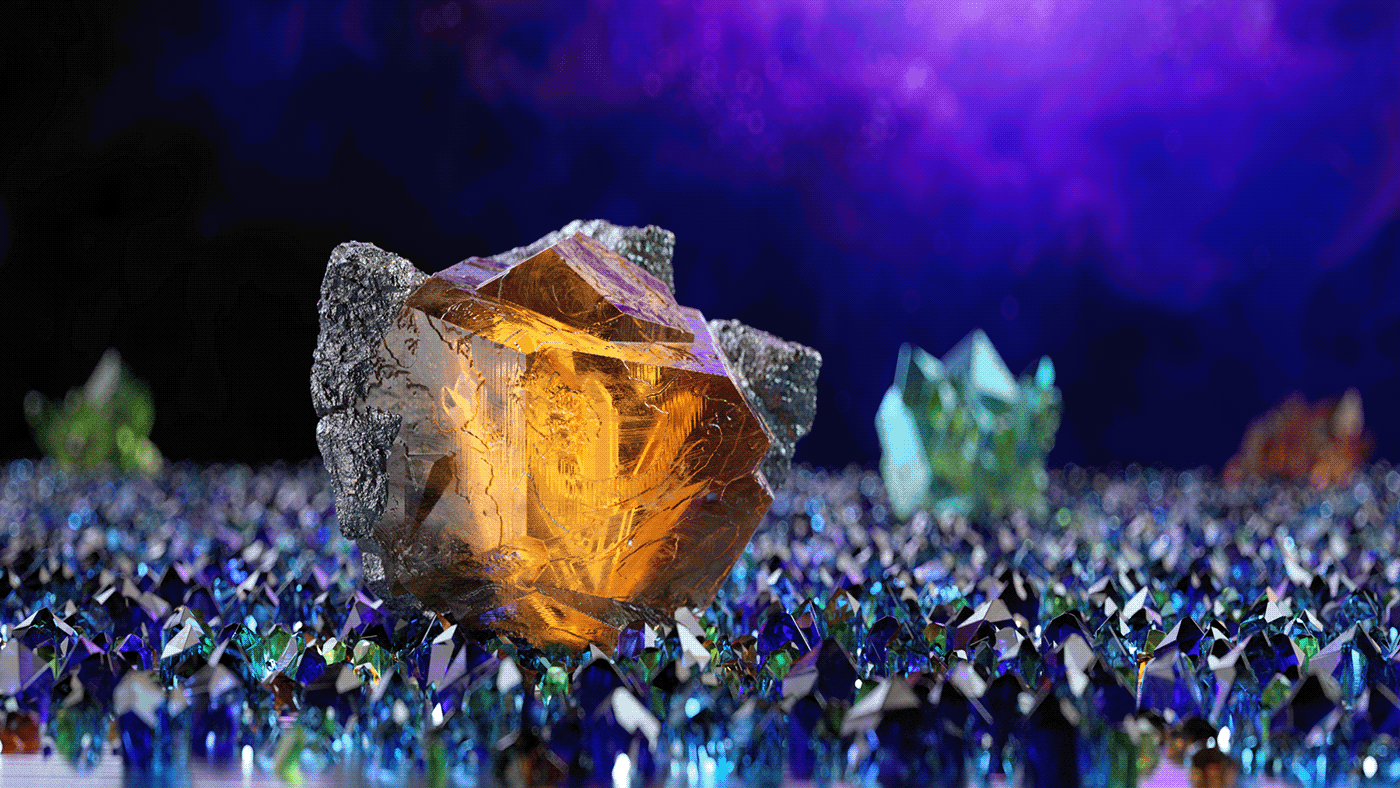 stones Alina c4d 3D Show Gems crystals Digital Art  concept octanerender  