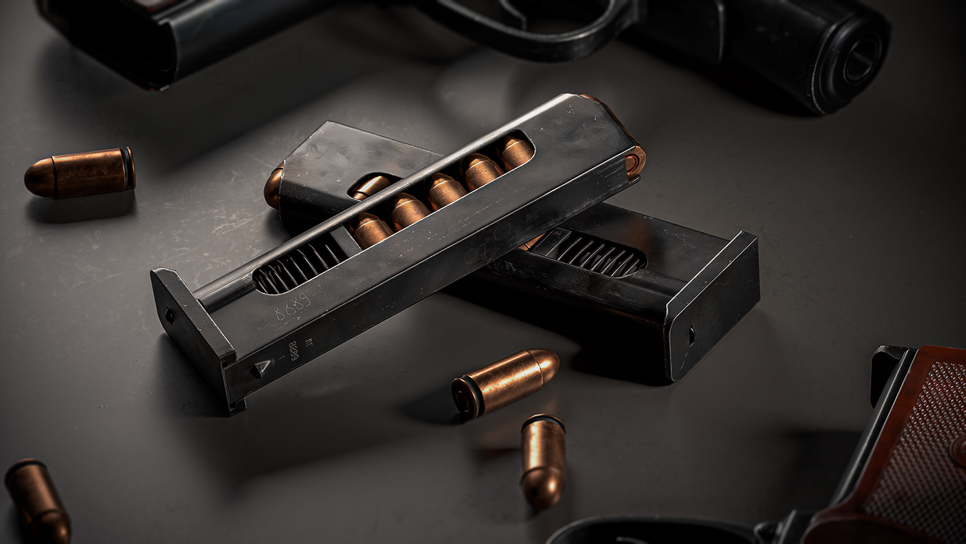Makarov pistol Gun Weapon gameready lowpoly 3D 3ds max Makarov PM RizomUV