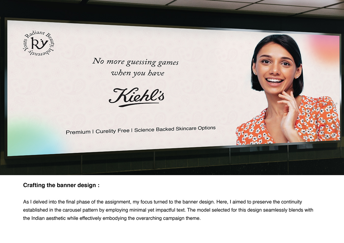 skincare beauty cosmetics logo banner Social media post kiehl's campaign visual identity graphic design 
