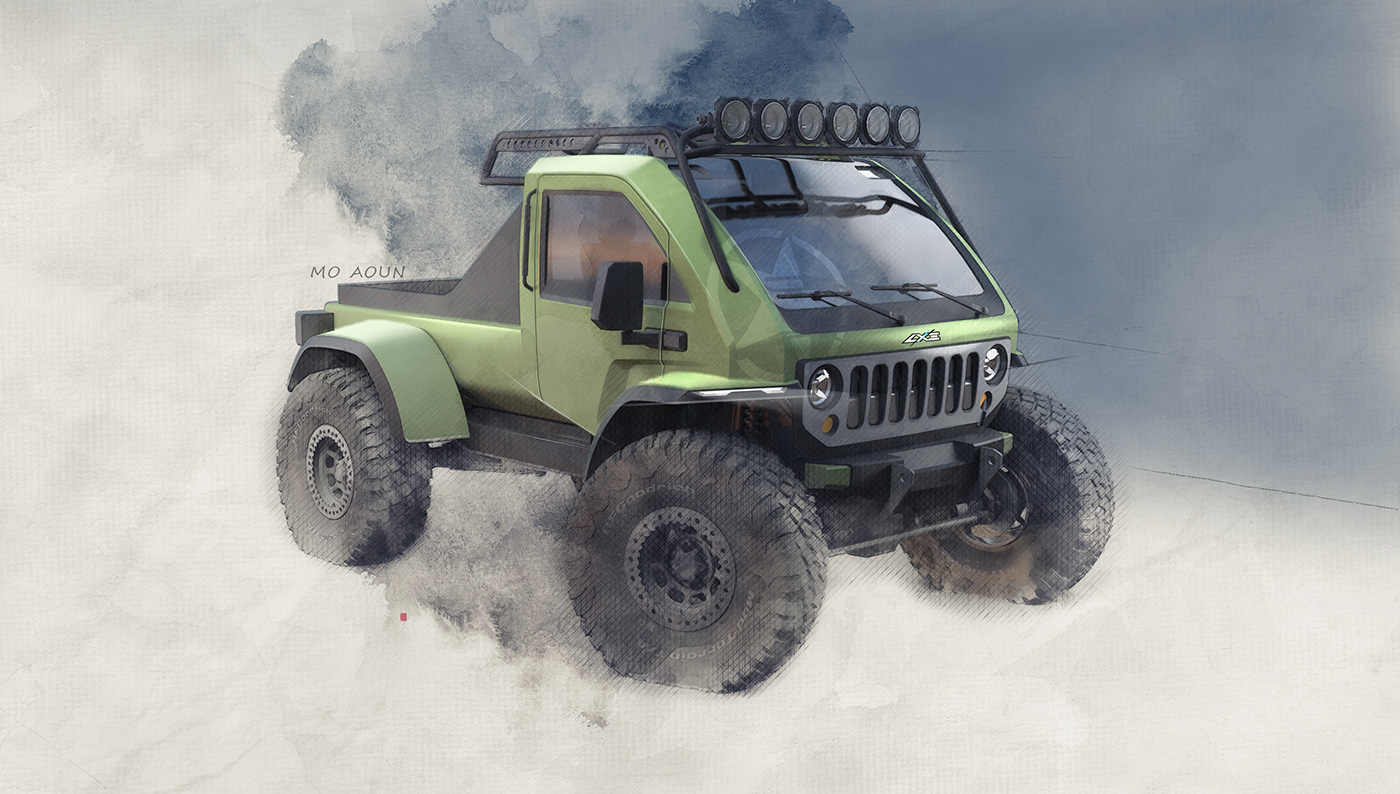 battle sketch jeep mo aoun concept mopar Sema