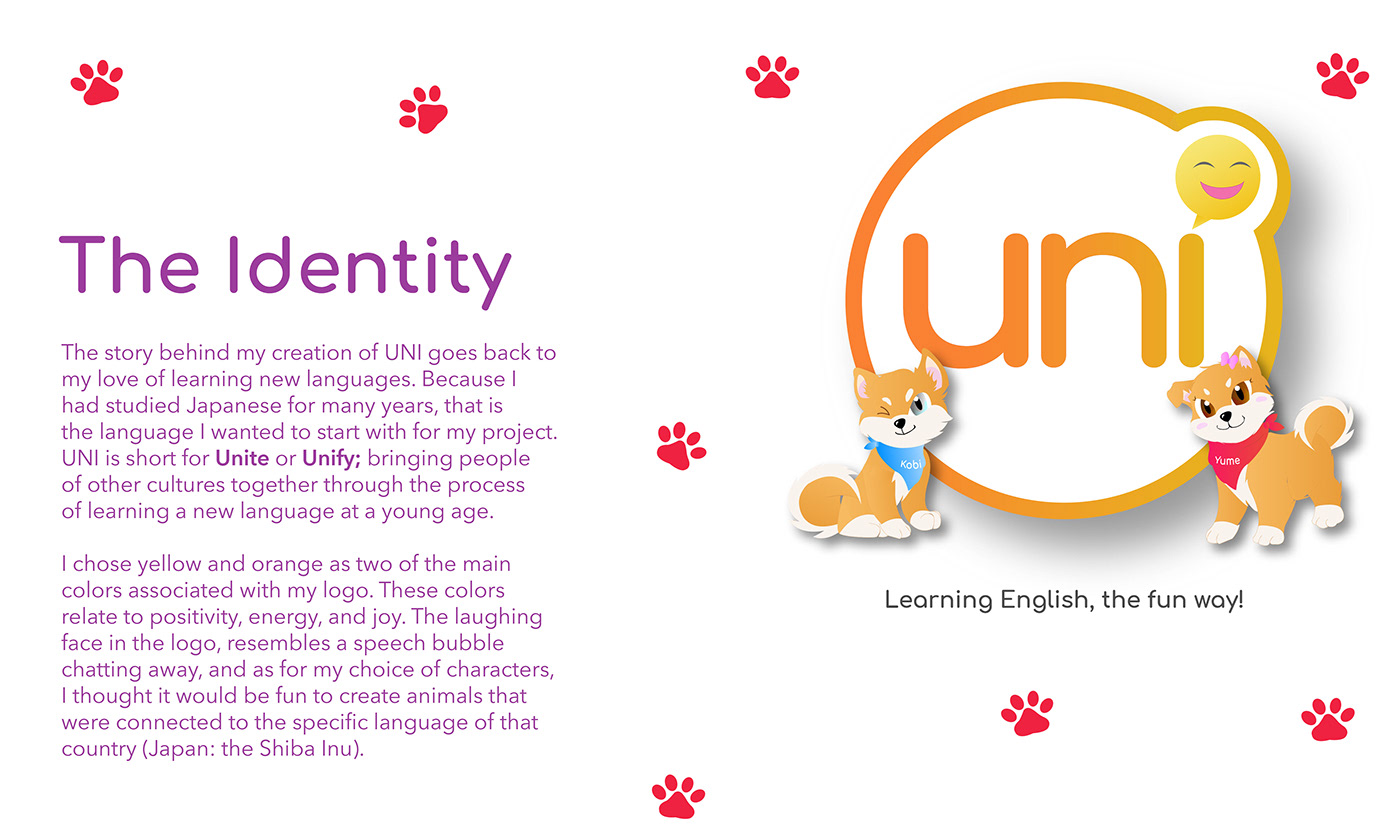 logo identity animation  branding  english language learning motion graphics 