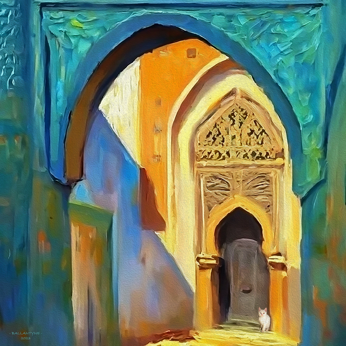 Travel Landscape architecture Morocco sunset islamic impressionism fine art painting   SKY