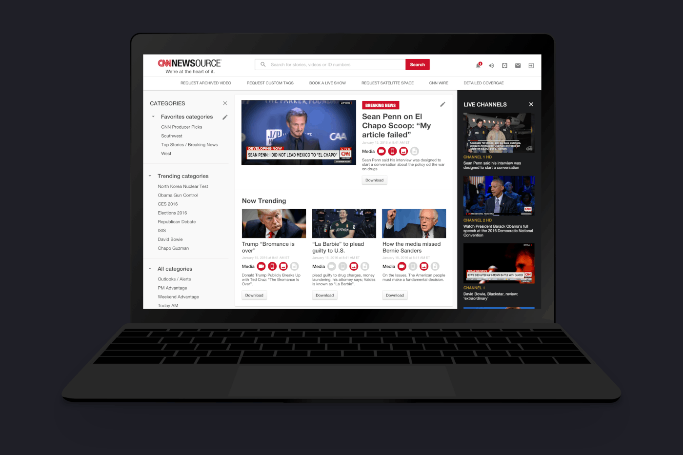 CNN Website design Responsive news tablet mobile Web redesign