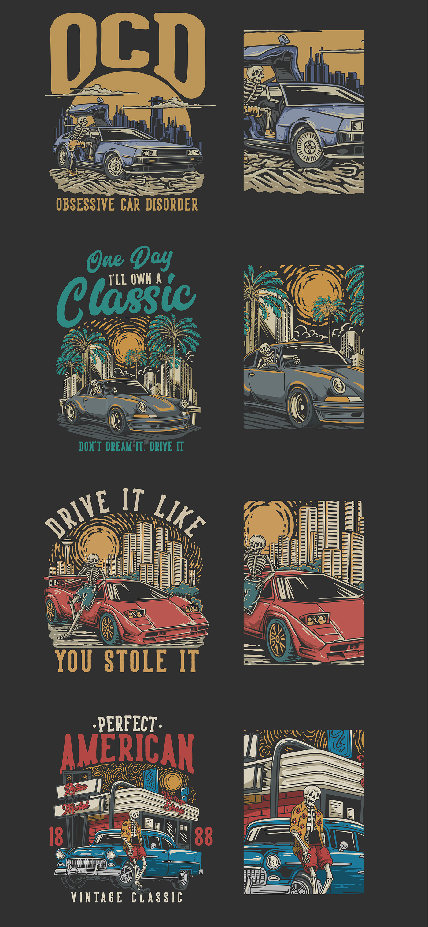 classic car vintage car vintage illustration car automotive   custom design t-shirt Tshirt Design vector adobe illustrator