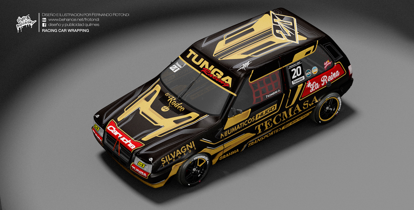 Monomarca fiat Lotus Chapman black Racing Graphics