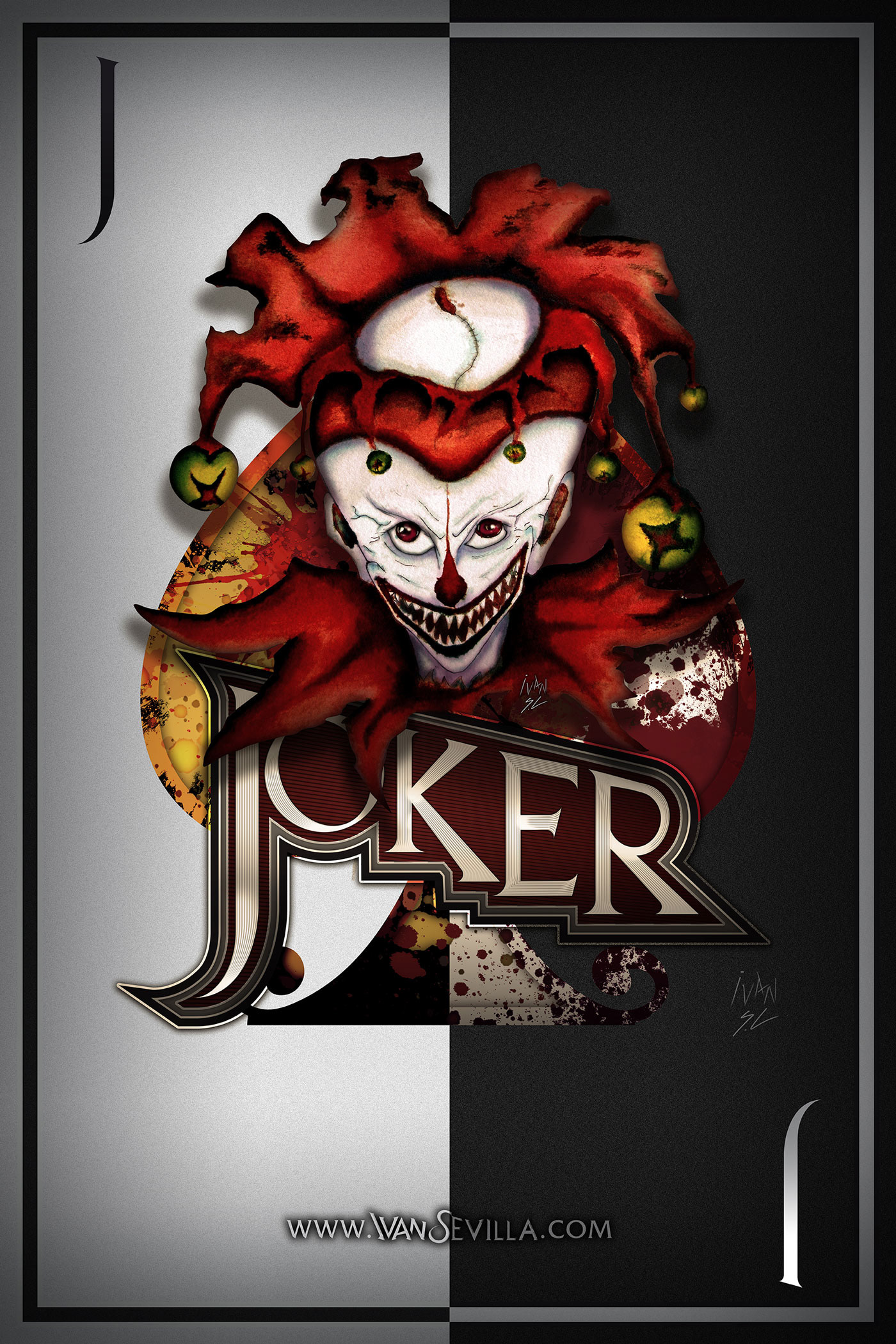card clown clubs creepy joker playingcard