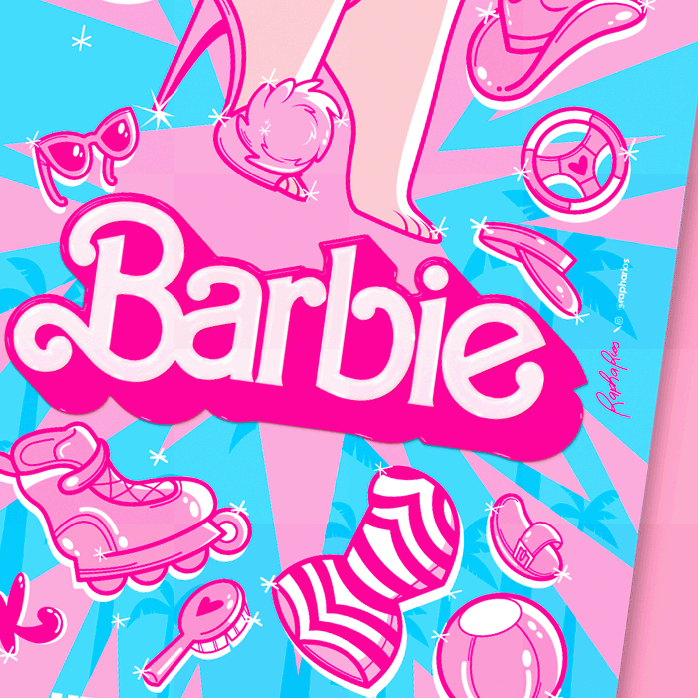 barbie mattel hbo warner bros HBO max merchandise merchandising Packaging brand identity branding 