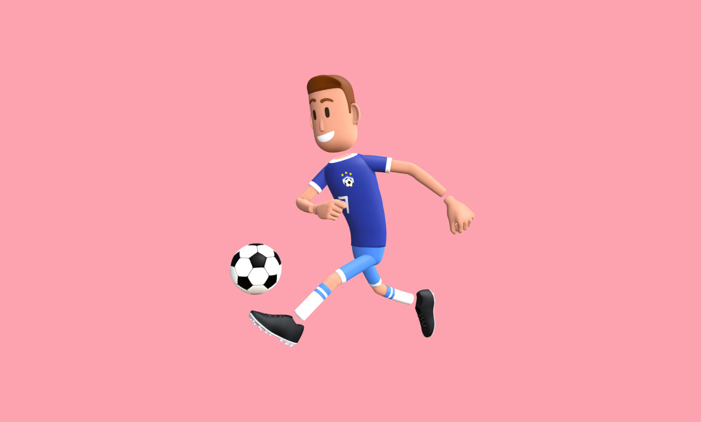 3D 3D Character 3D illustration blender Character design  football Football Player soccer sports