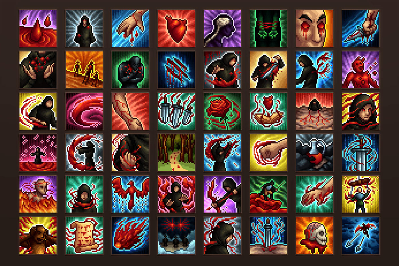 32x32 asset assets blood fantasy Icon icons Magic   pixel skill