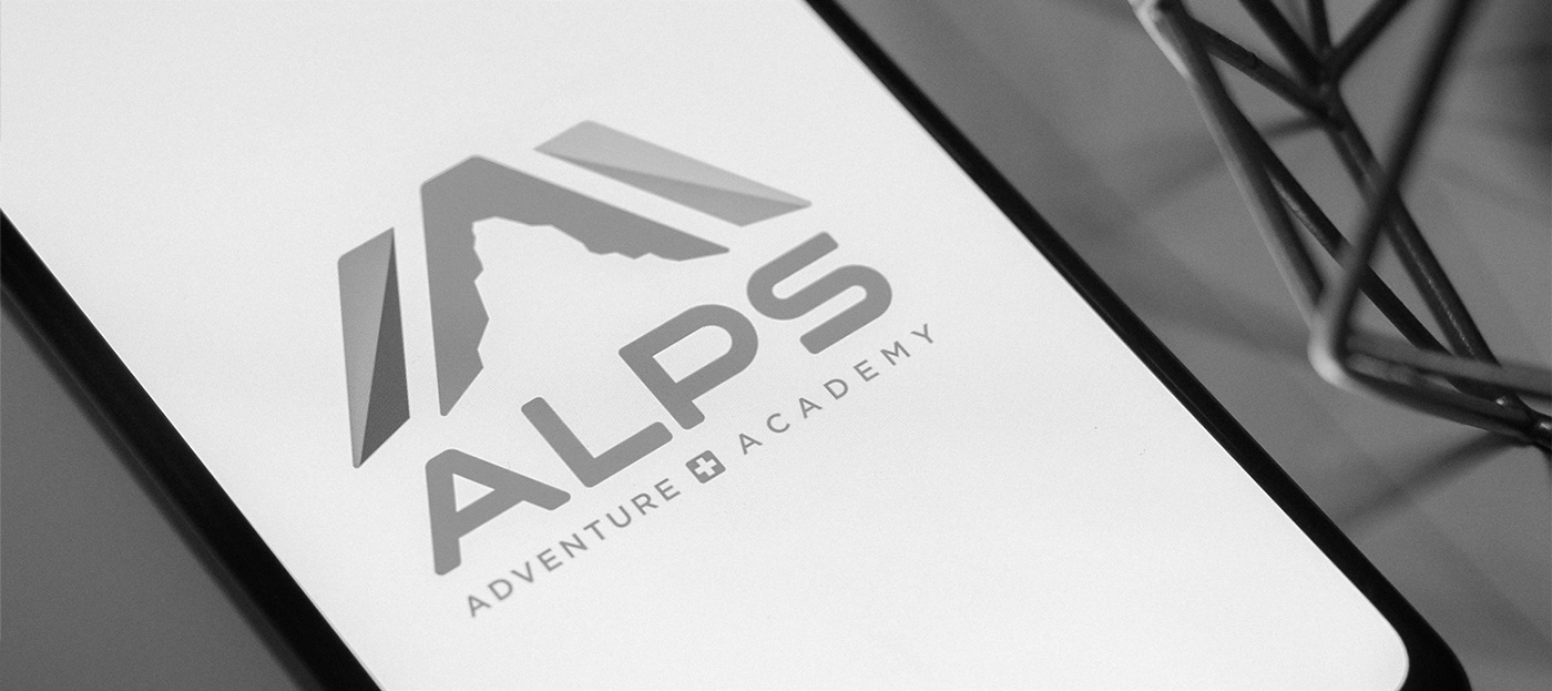 alps logo brand branding  logodesign navidheydarian academy adventure aletter Logotype