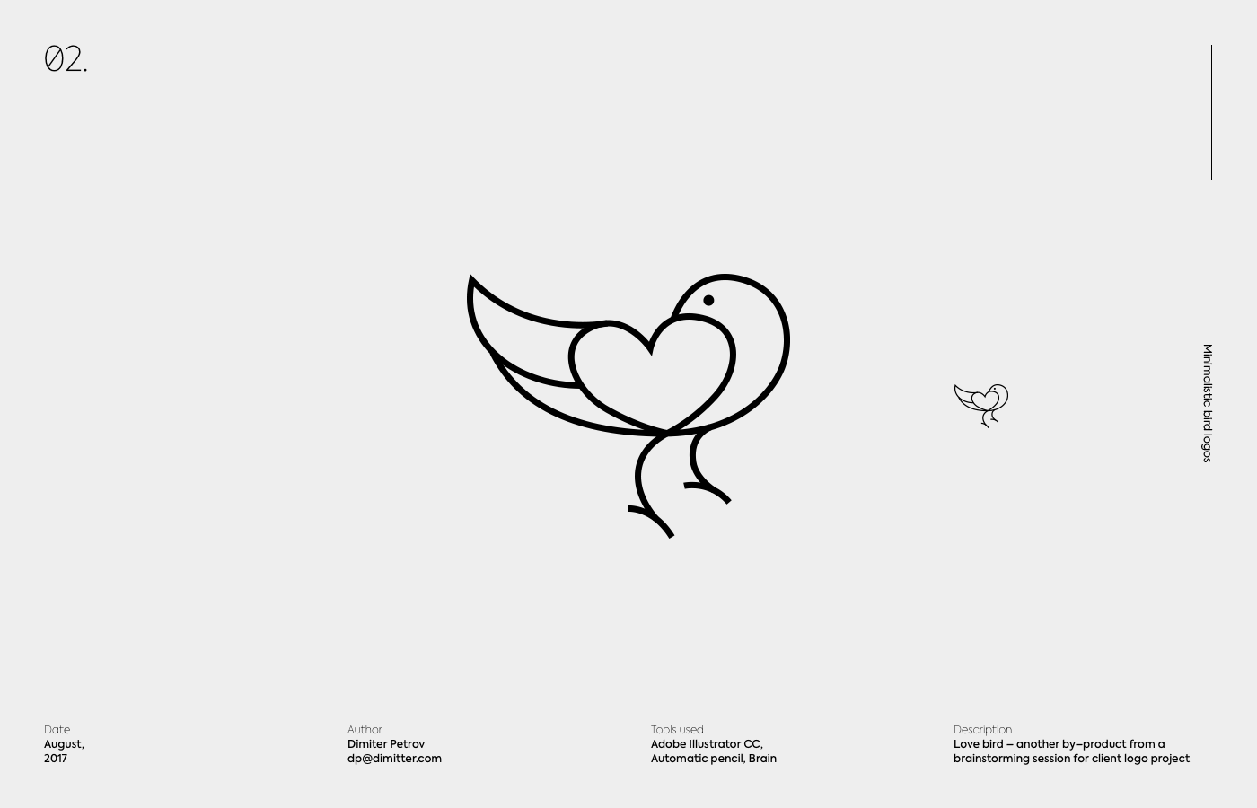 minimal Logo Design icons simple Logotype negative space elegant bird logos vector graphics minimalist