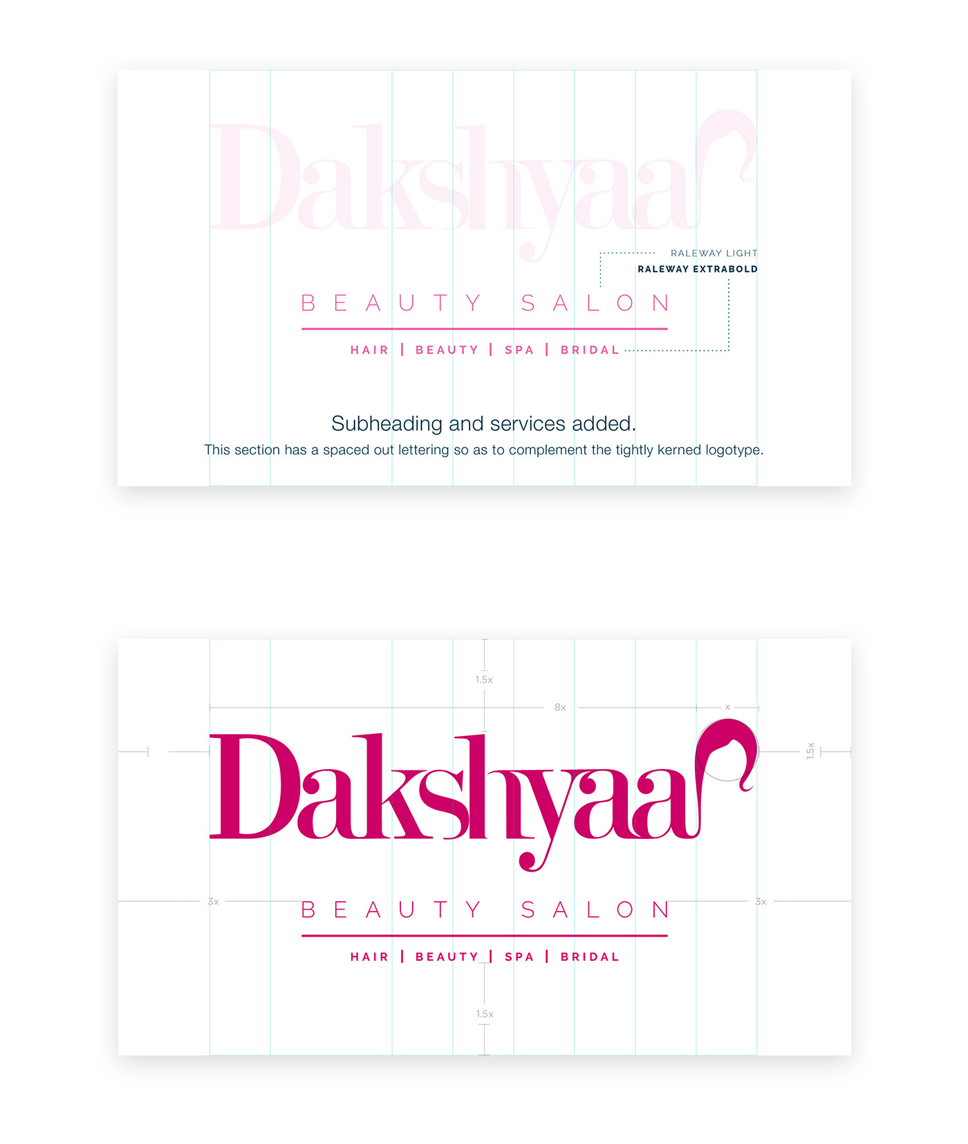 logo process branding  India beauty salon Spa typography   elegant Breakdown