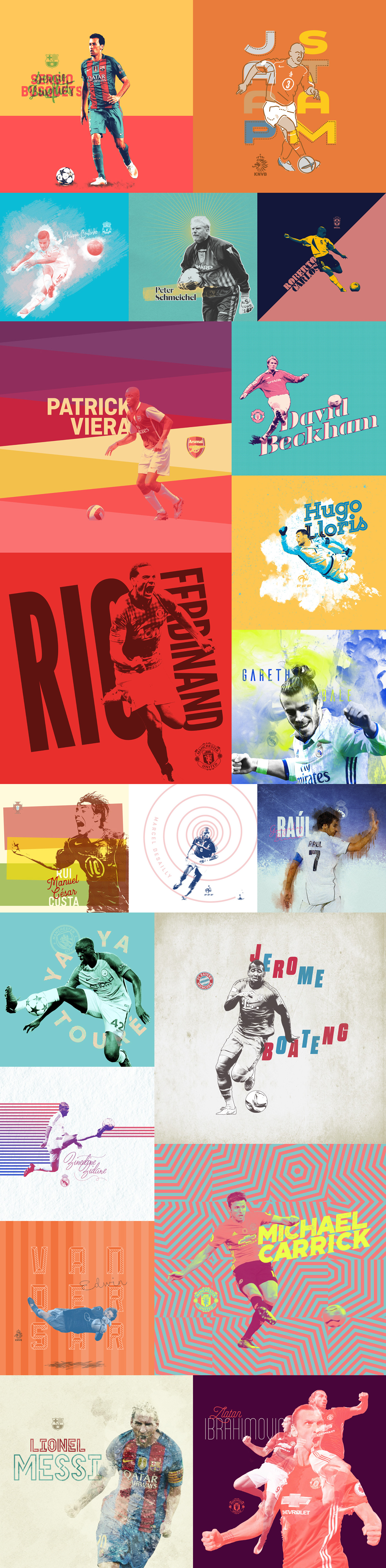 football soccer graphic barcelona ILLUSTRATION  Manchester United madrid messi ibrahimovic beckham