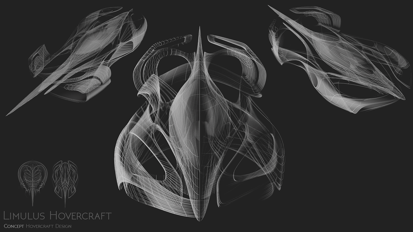 concept design 3D conceptual futuristic Procedural modeling sketch biomimicry