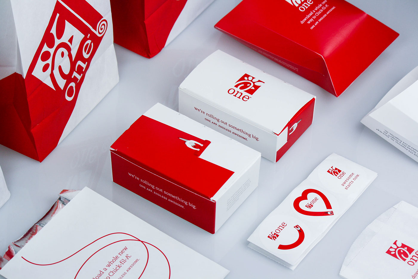Packaging Chick-fil-A identity design branding  corporate branding ID red carpet system Food 