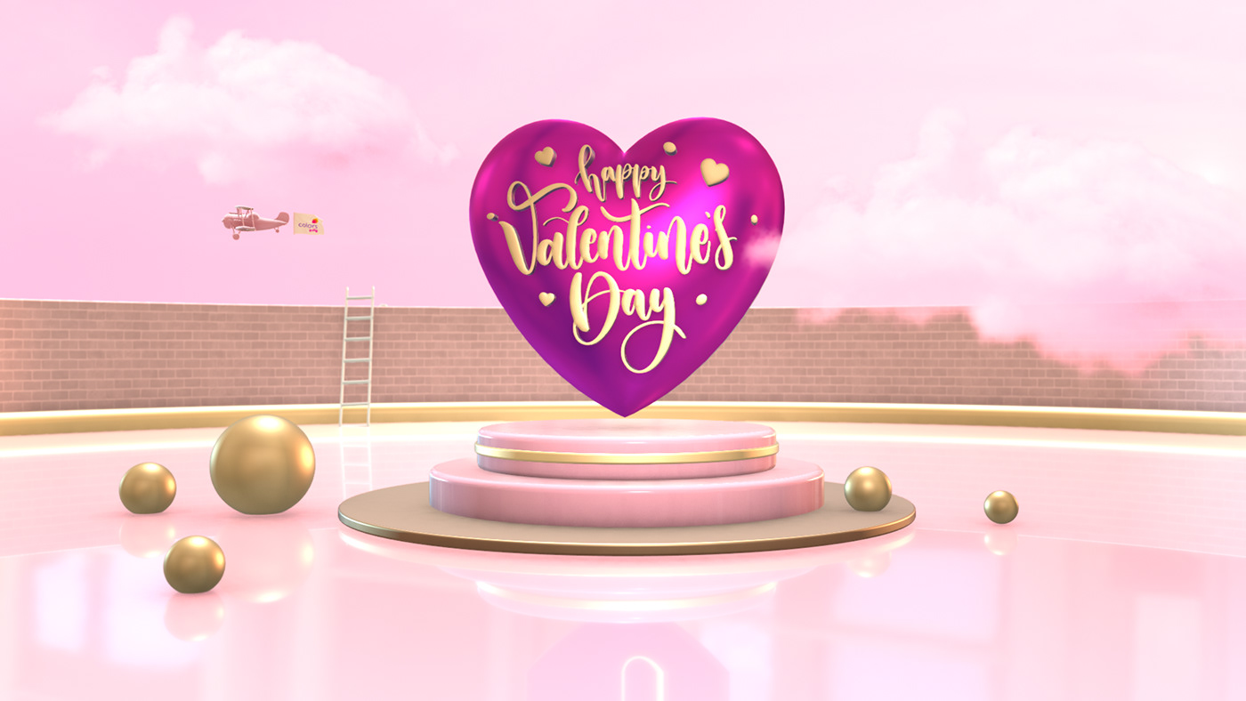 design element3d motiondesign motiongraphics designer adobe illustrator Adobe After Effects viacom18 Colors Tamil Valentine's Day
