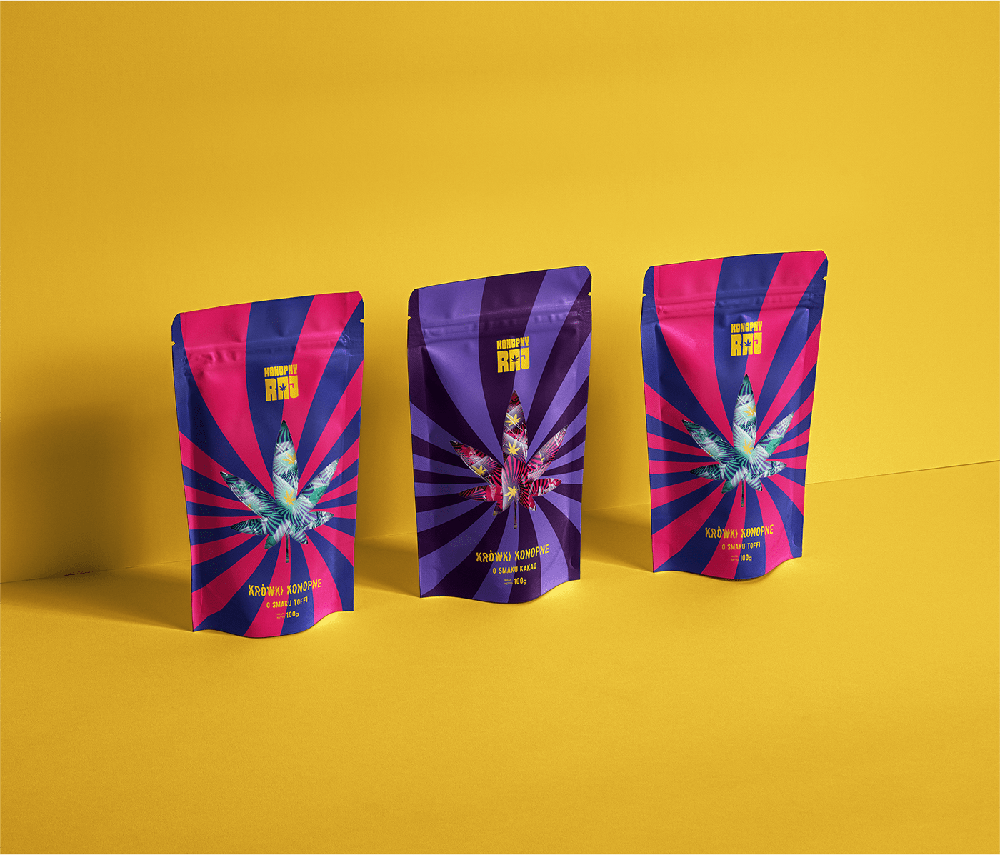branding Candies Candy cannabis cream fudge design hippie Packaging psychodelic sweety
