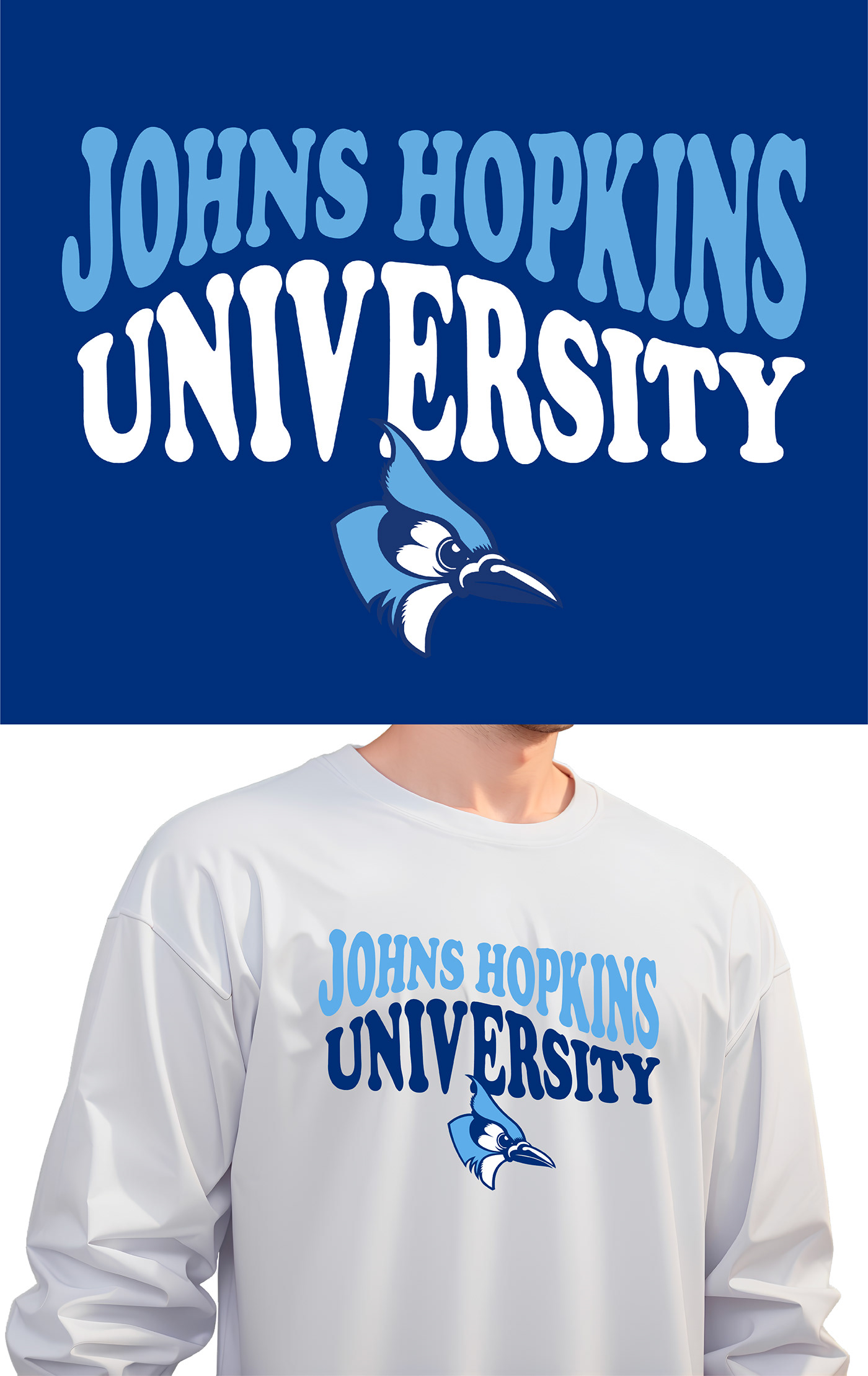 merchandise merch design Merchandise Design Logo Design University university project hoodie design Clothing JohnHopkins merchdesigner