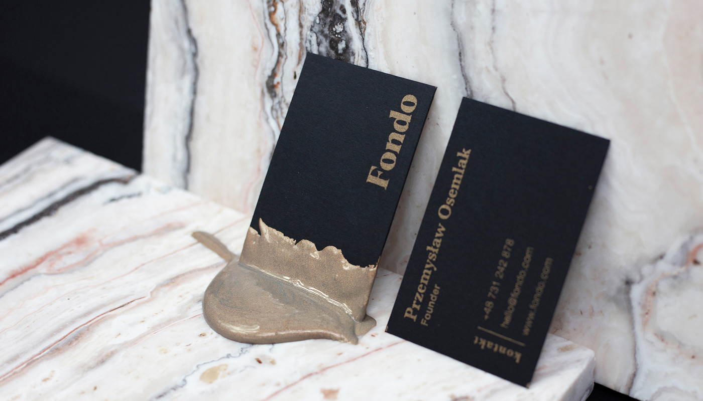 branding  business card Catalogue gold identity Marble natural screenprint stone