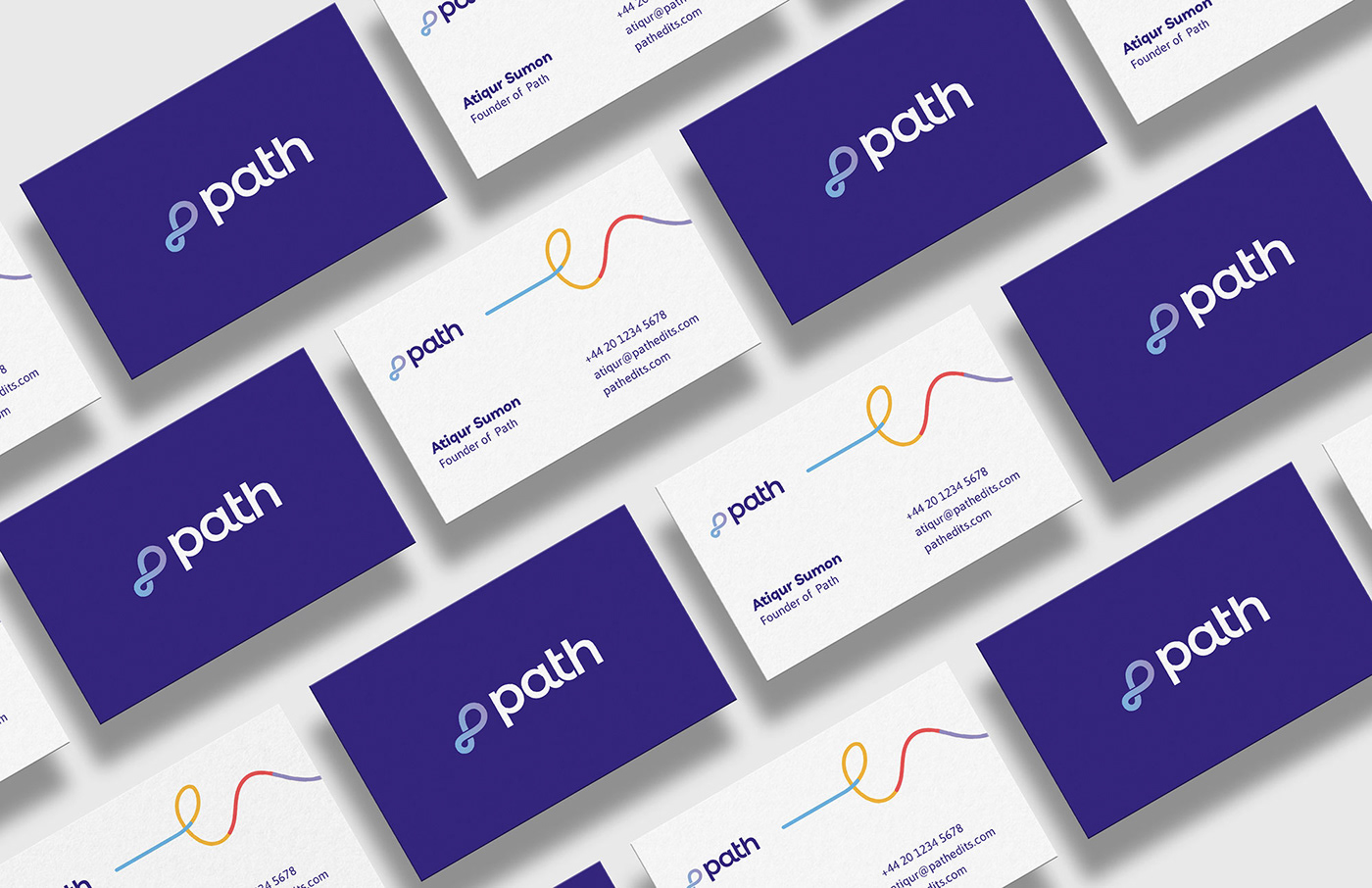 Stationery Papeleria colors minimalist path brand identity business card visual identity brand