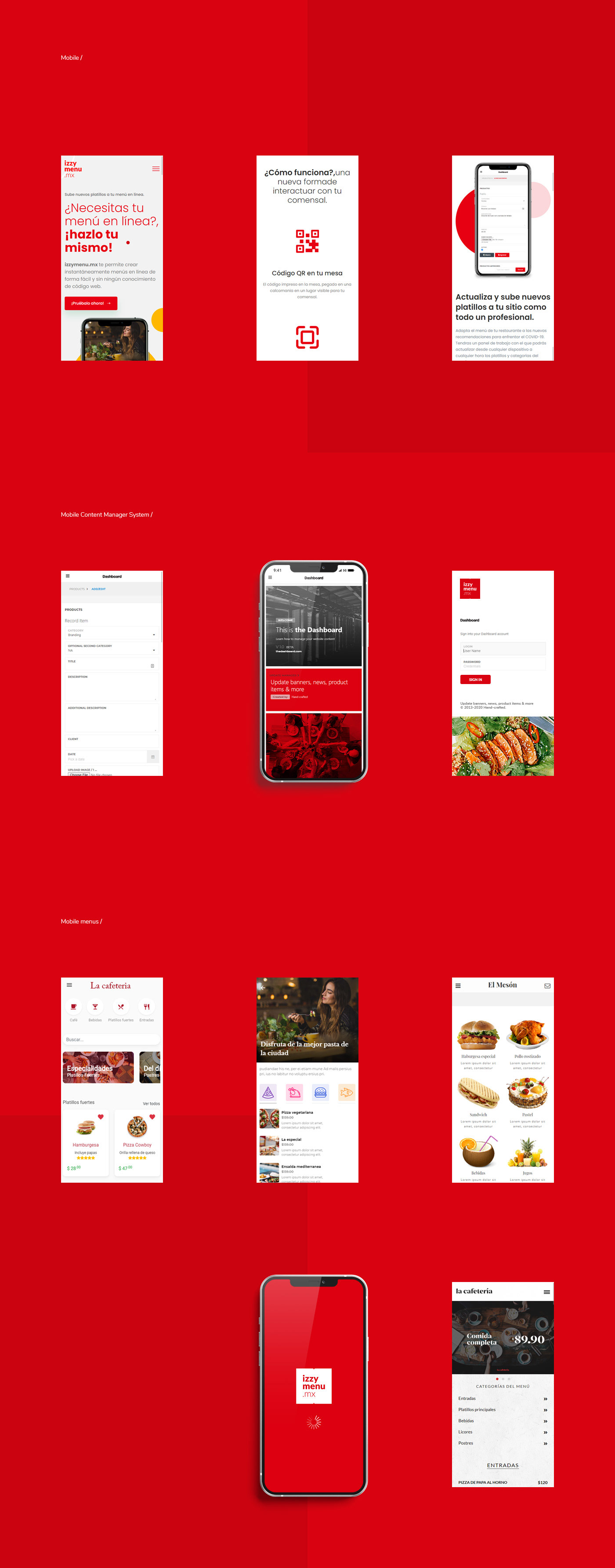 cms izzymenu menu online Responsive restaurant