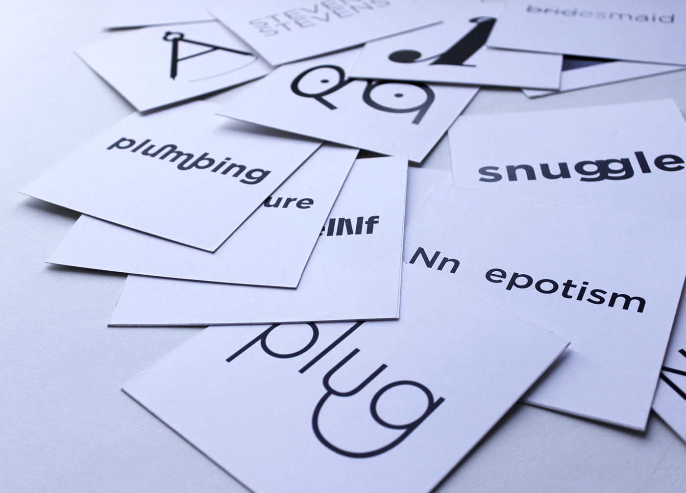 graphic design  typography   Packaging branding  Conundrums word interpretations typographic analogies slipcase
