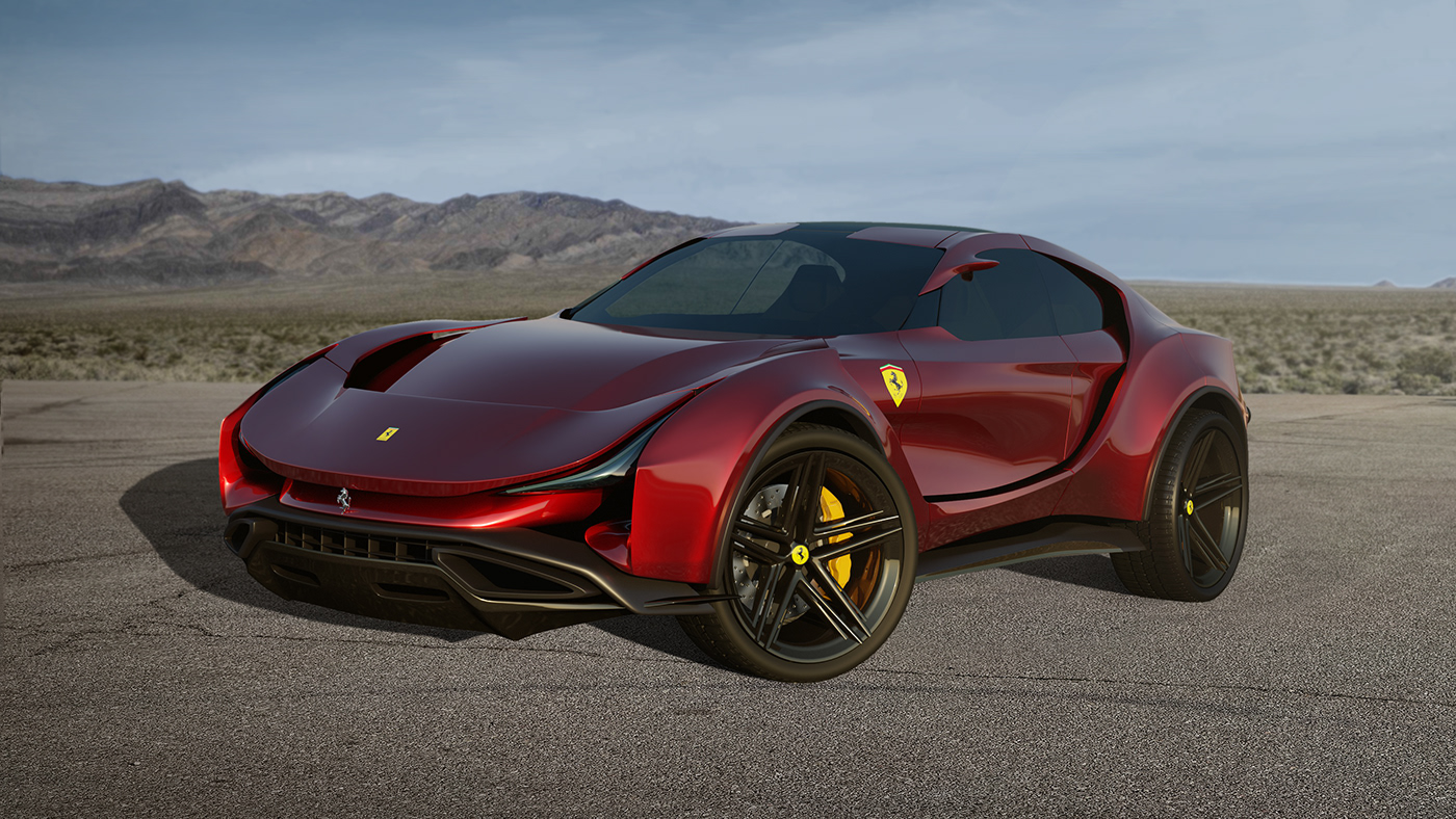 car car design design FERRARI ferrari crossover Ferrari offroad Ferrari purosangue ferrari SUV PUROSANGUE simoom