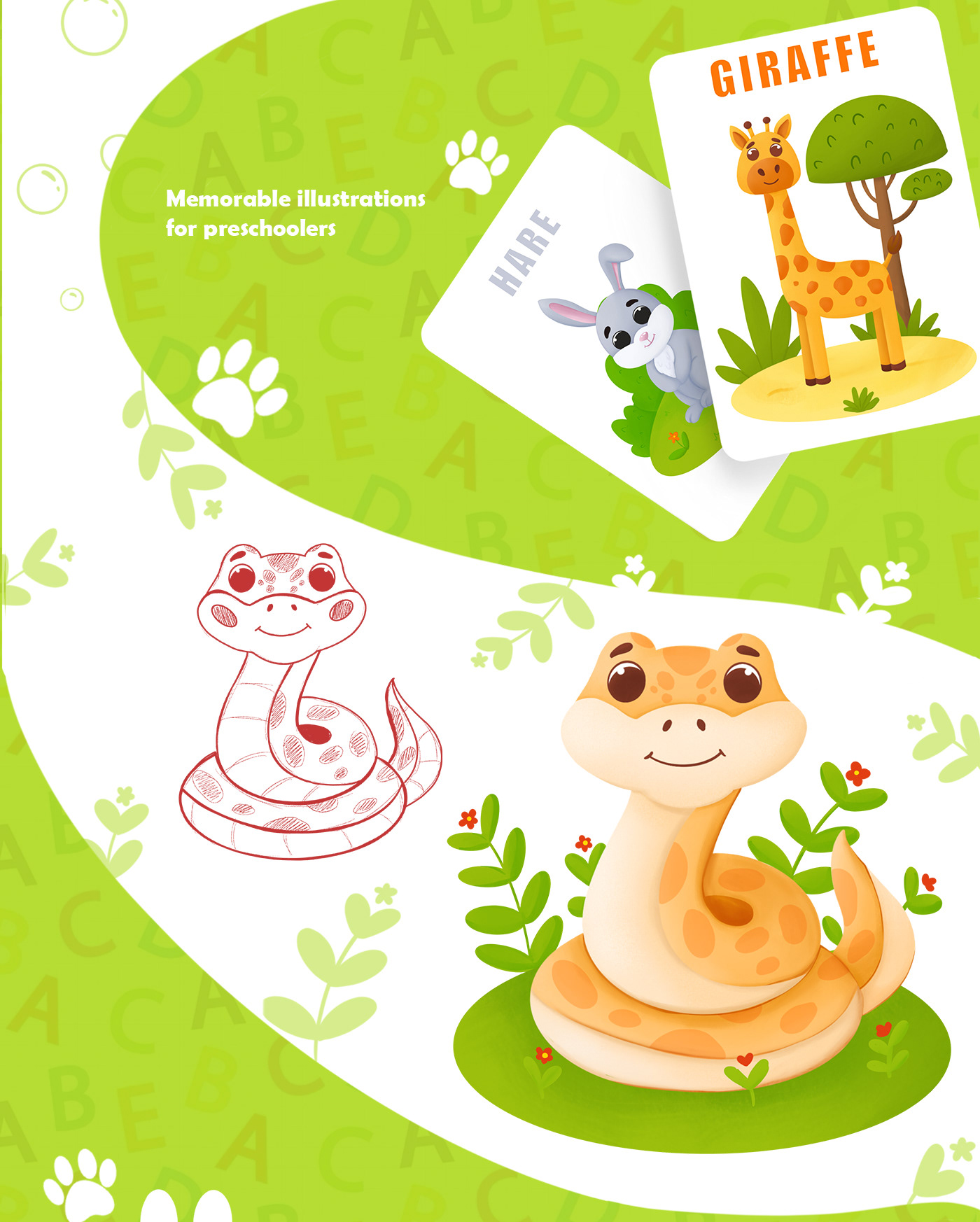 children illustration ILLUSTRATION  cartoon Digital Art  Character design  animals english Education card design Packaging